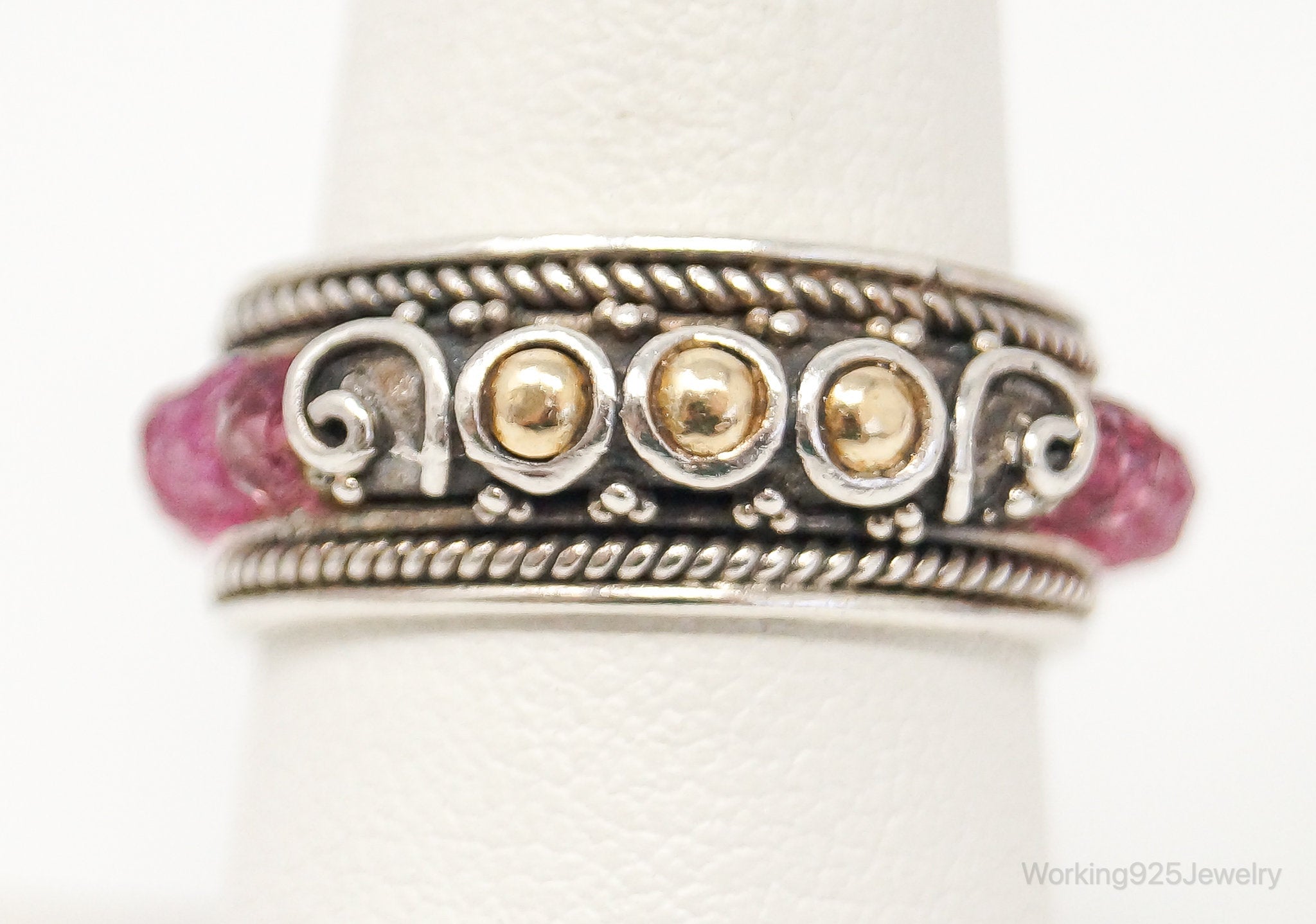 BA Suarti 18K Gold Amethyst Sterling Ring | Working 925 Jewelry