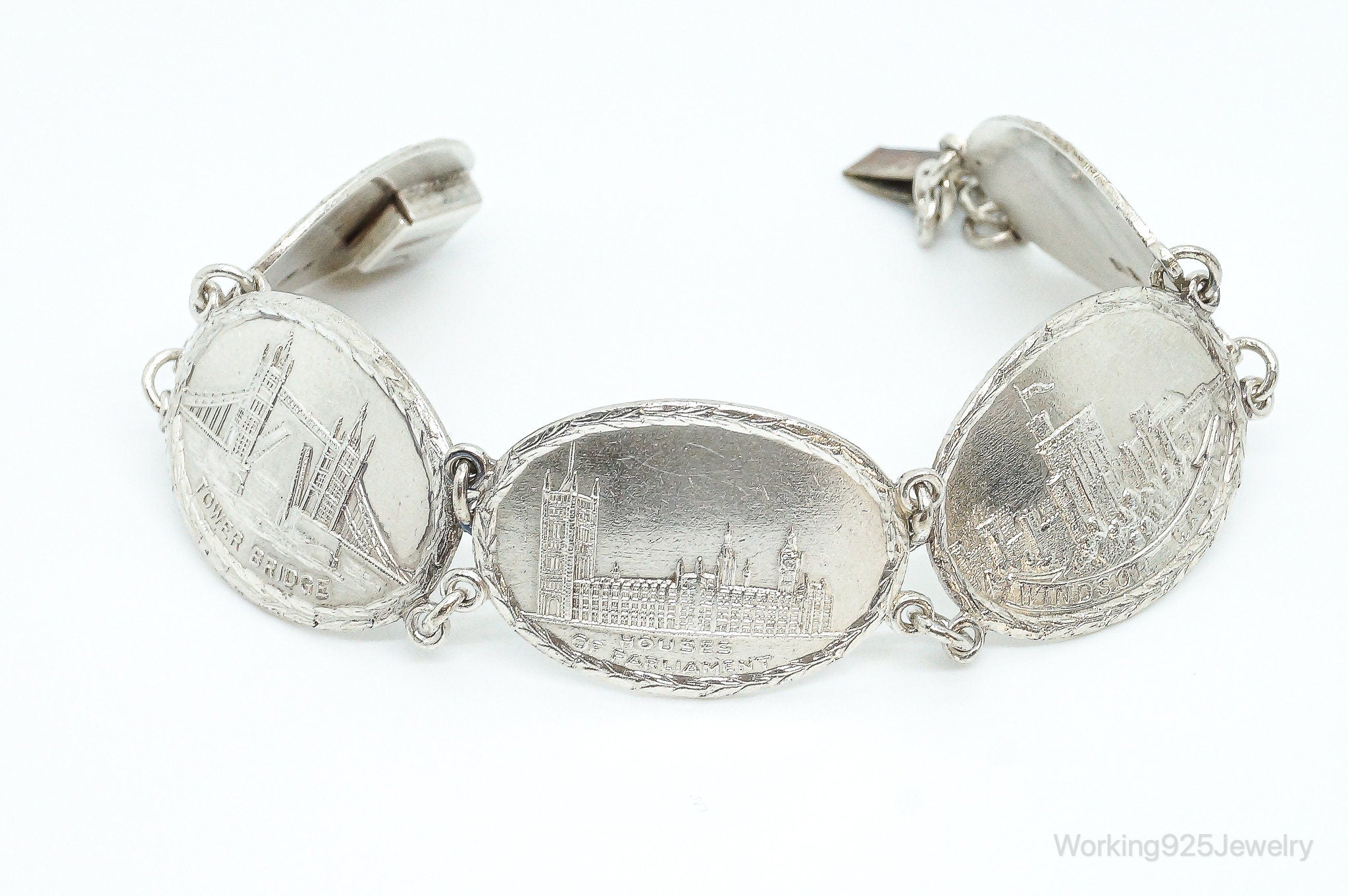 Vintage London Tourist Sterling Silver Bracelet