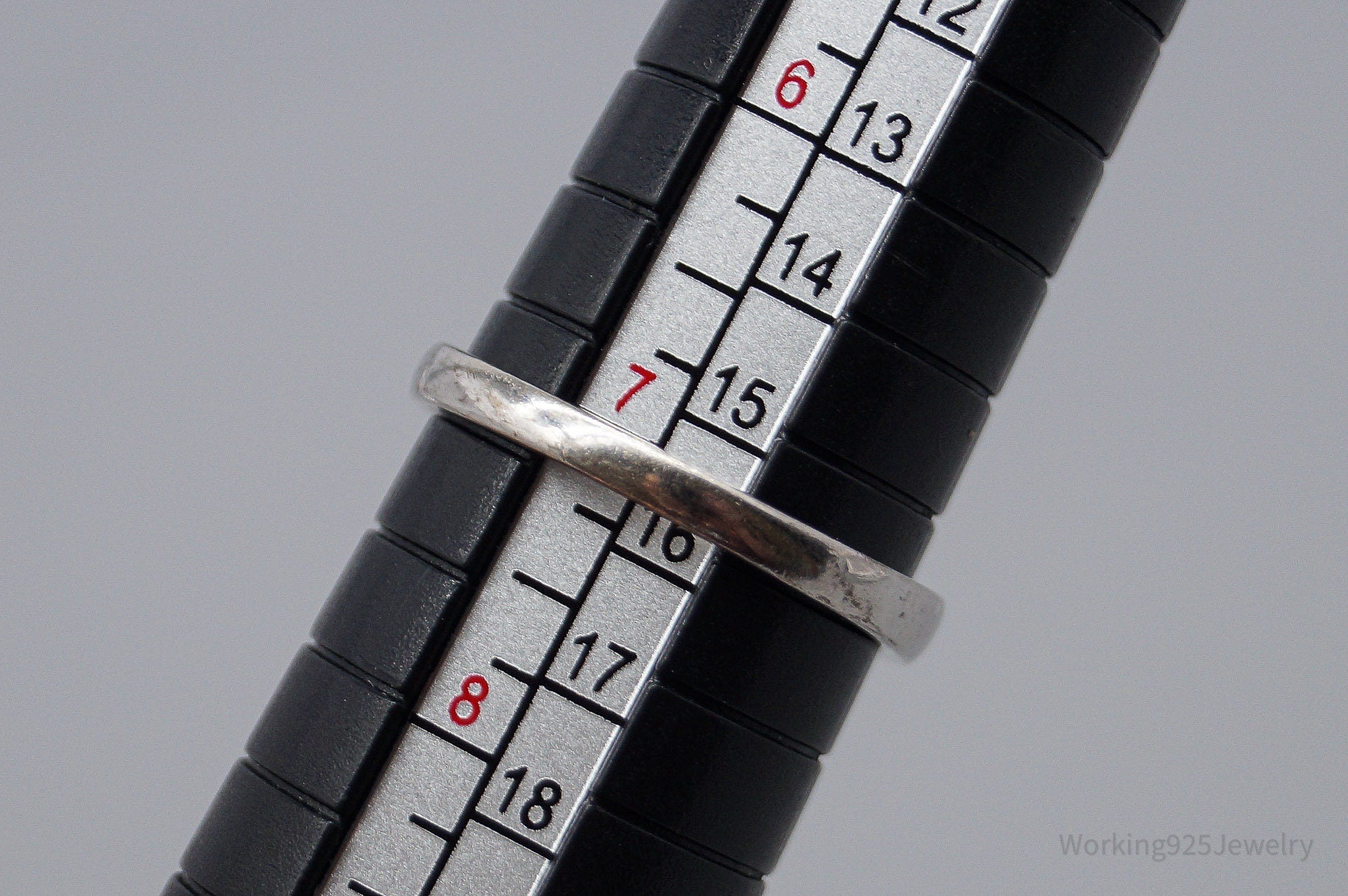 Vintage Green Chrome Diopside White Topaz Sterling Silver Ring - Size 7