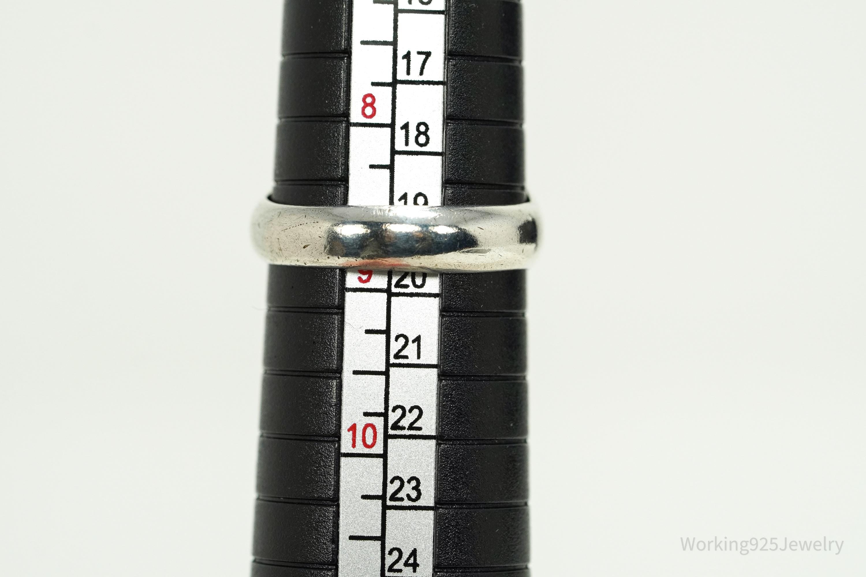 Antique Agate Sterling Silver Ring Size 8.75