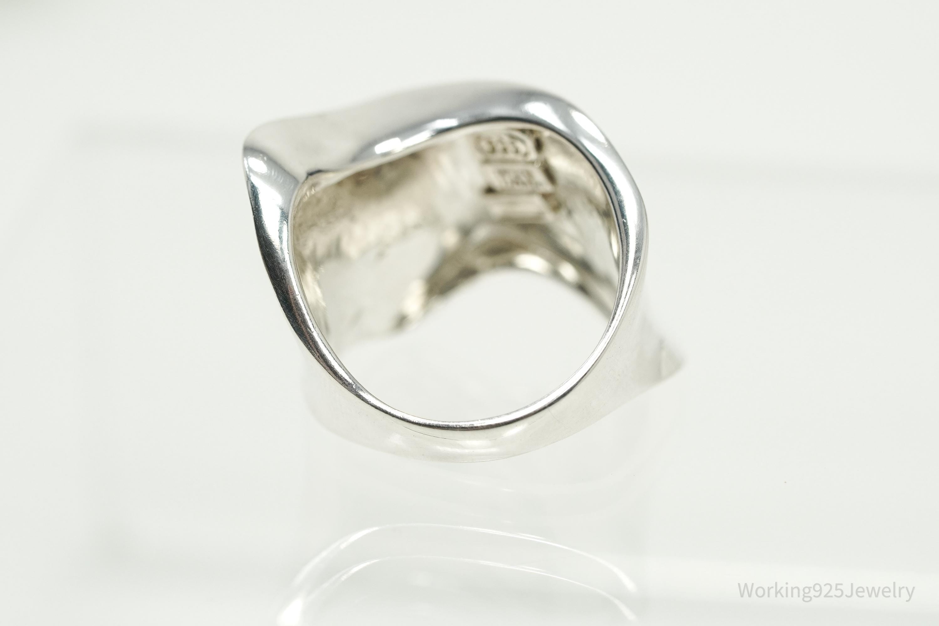 Vintage Italian Sterling Silver Ring - Size 7.75