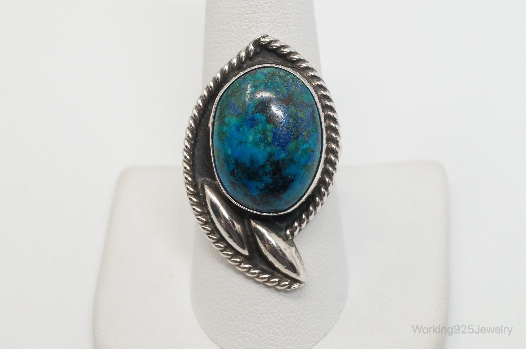 Vintage Plata Mexico Turquoise Southwestern Sterling Silver Ring - Size 9