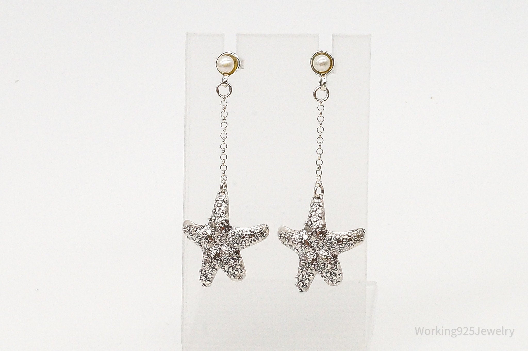 Star Fish Sterling Silver Earrings