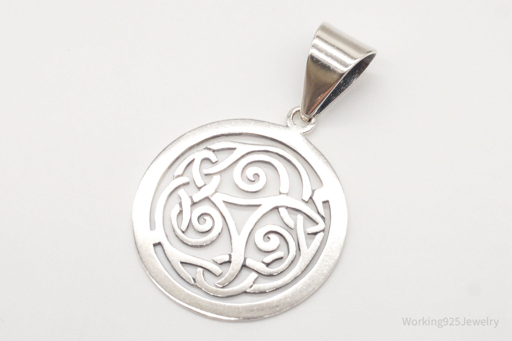 Vintage Retired Silpada Celtic Triskele Knot Sterling Silver Pendant