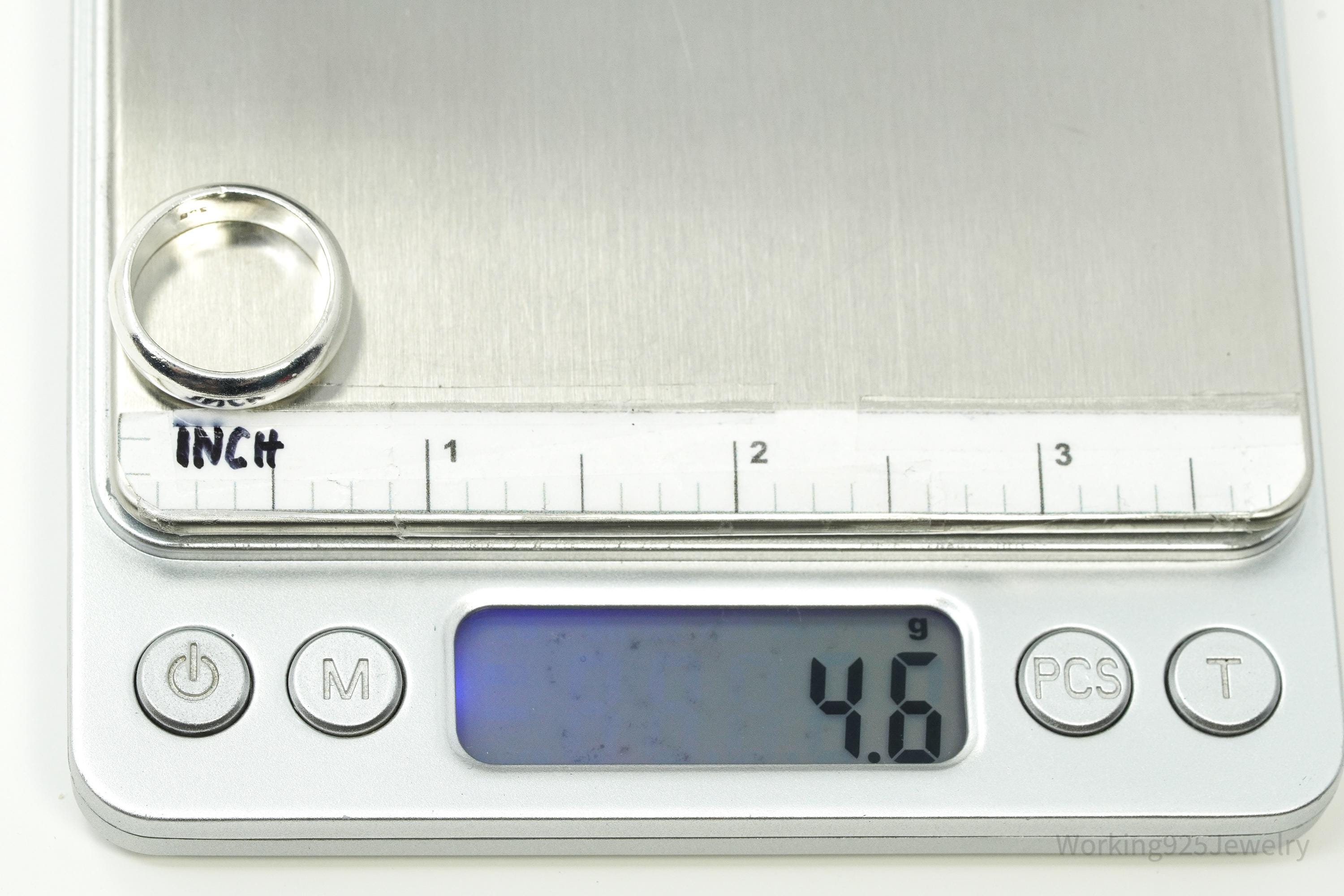 Vintage Sleek Sterling Silver Band Ring - Size 5.5