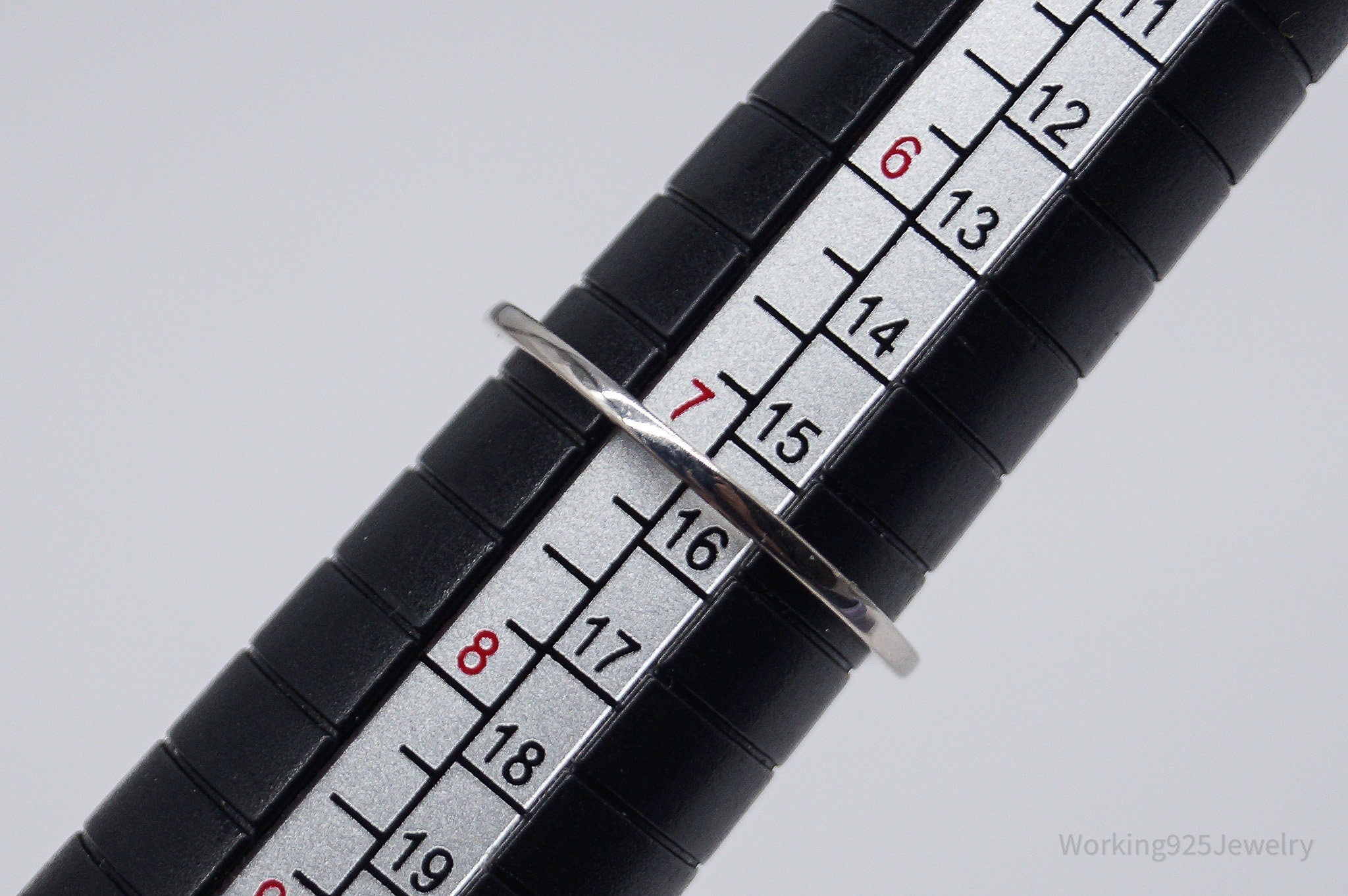 Vintage Lab Sapphire Cubic Zirconia Sterling Silver Ring - Size 7