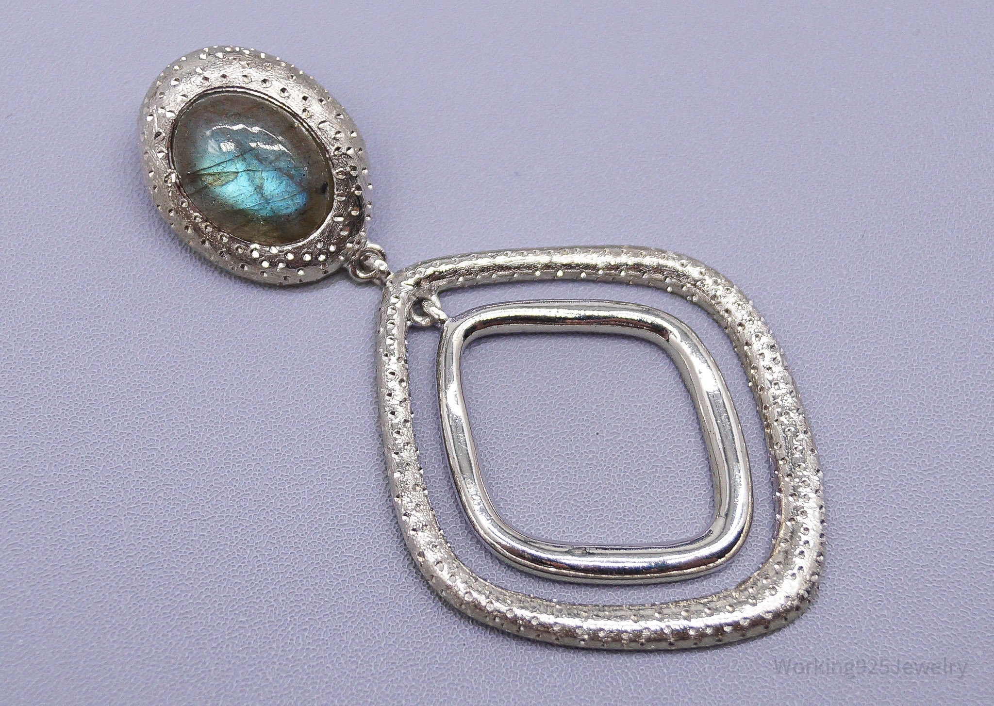 Large TGGC Labradorite Sterling Silver Necklace Pendant