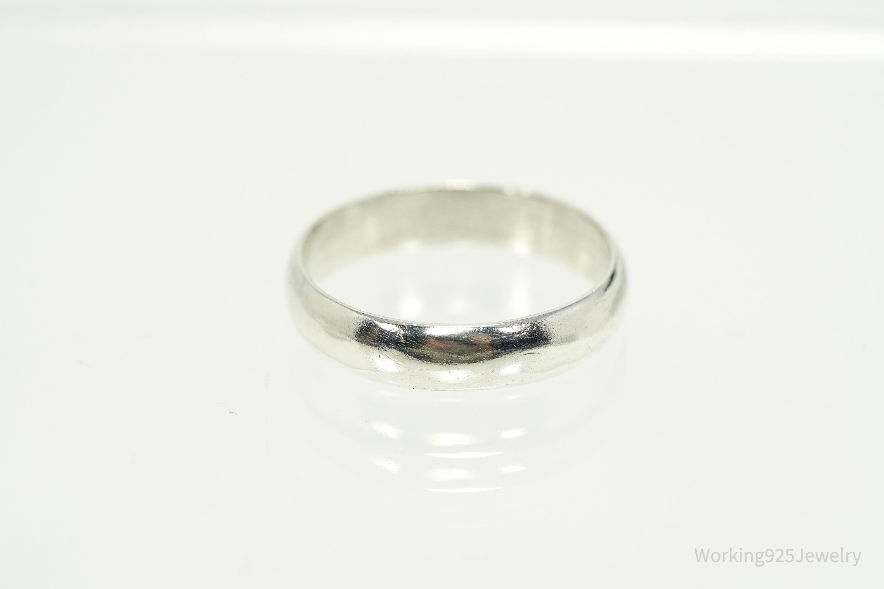 Vintage Silver Band Ring - Size 6.25