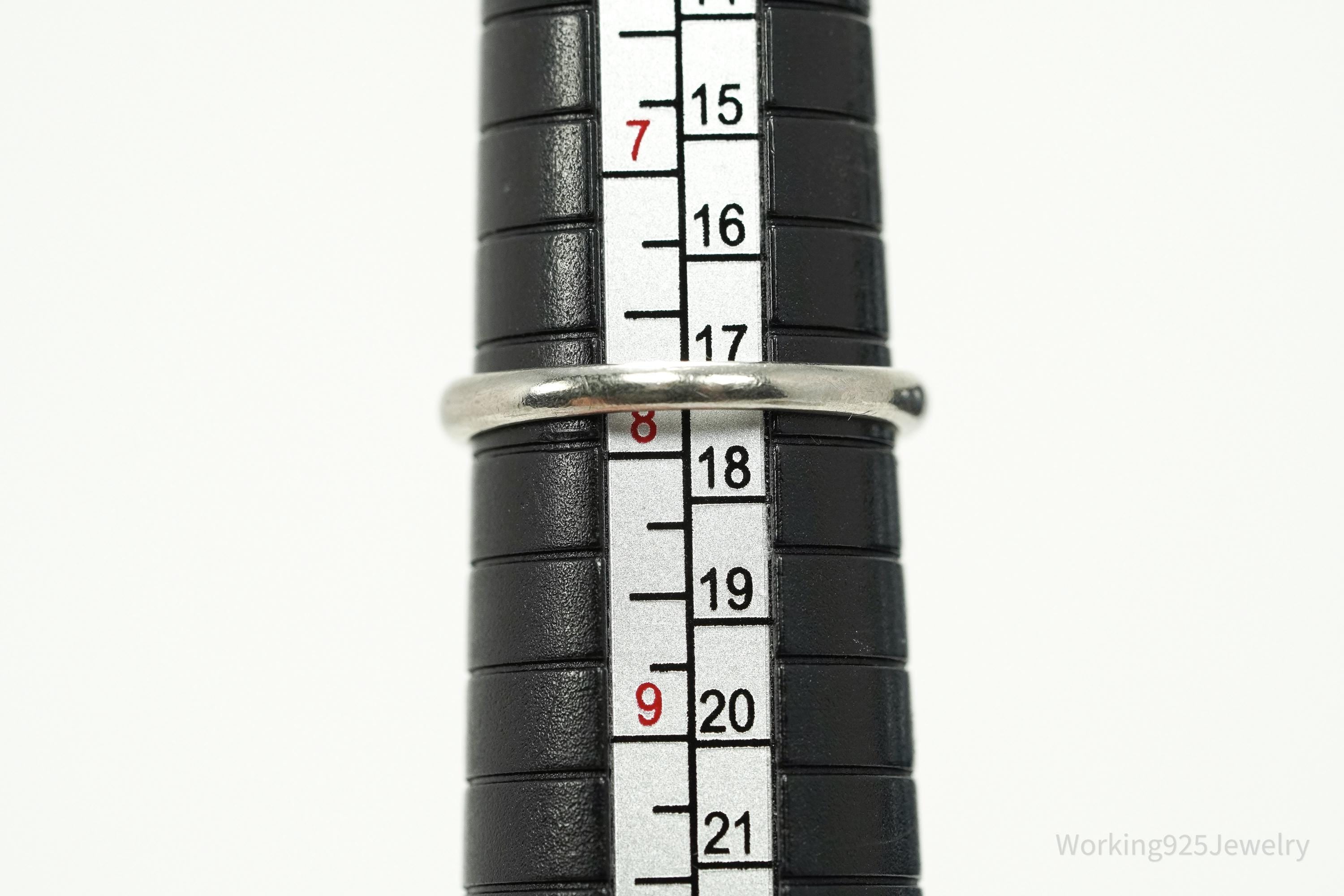 Vintage Amethyst Sterling Silver Ring - Size 7.75