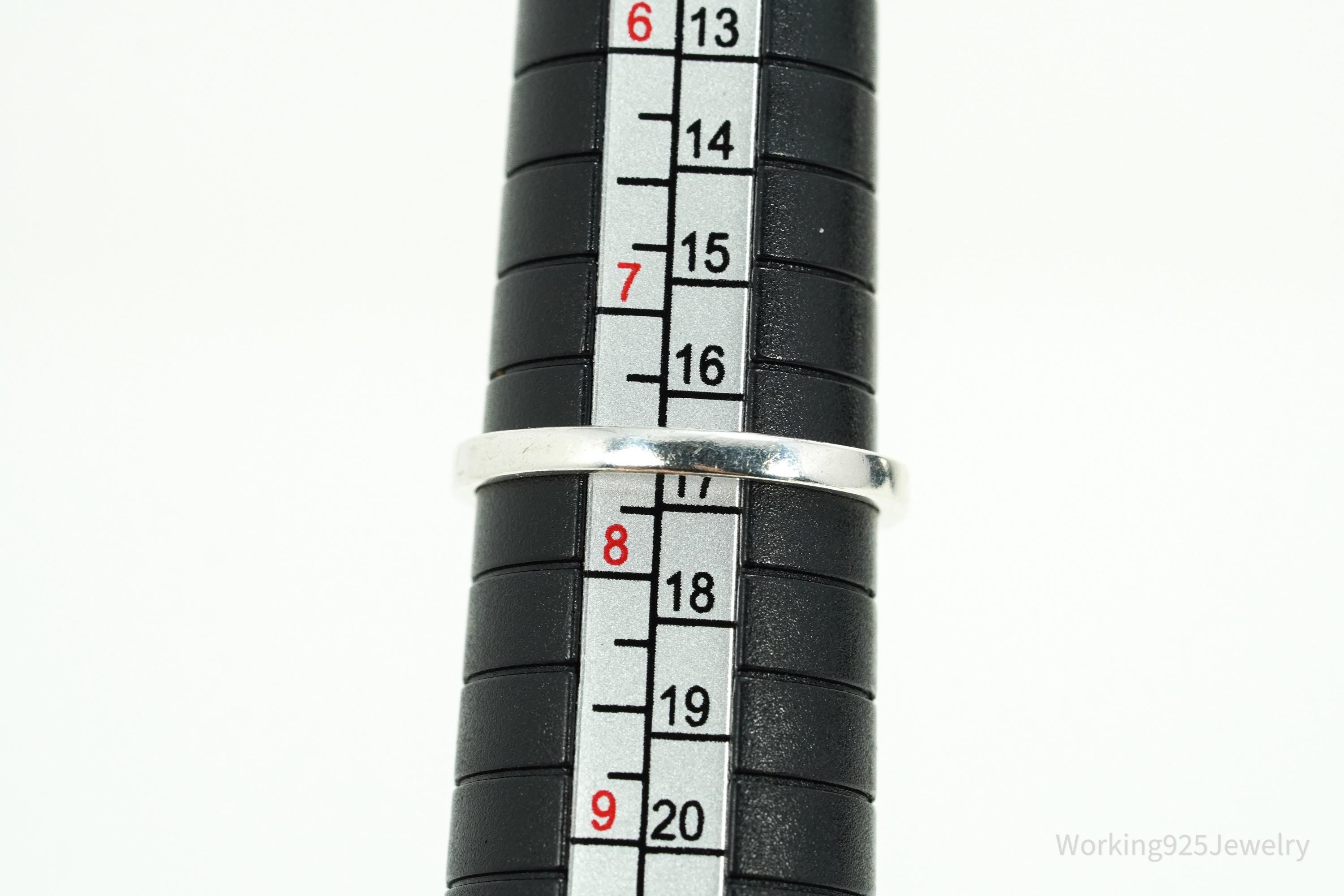 Vintage Heart Sterling Silver Ring - Size 7.5