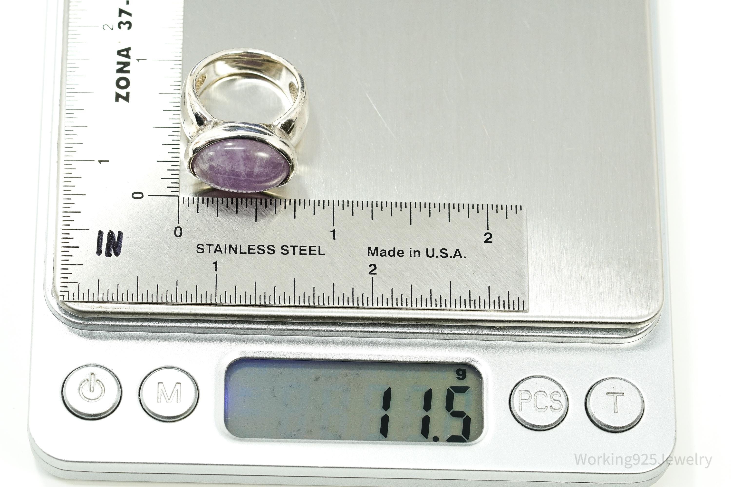 Vintage Joseph Esposito Espo Amethyst Sterling Silver Ring Size 6