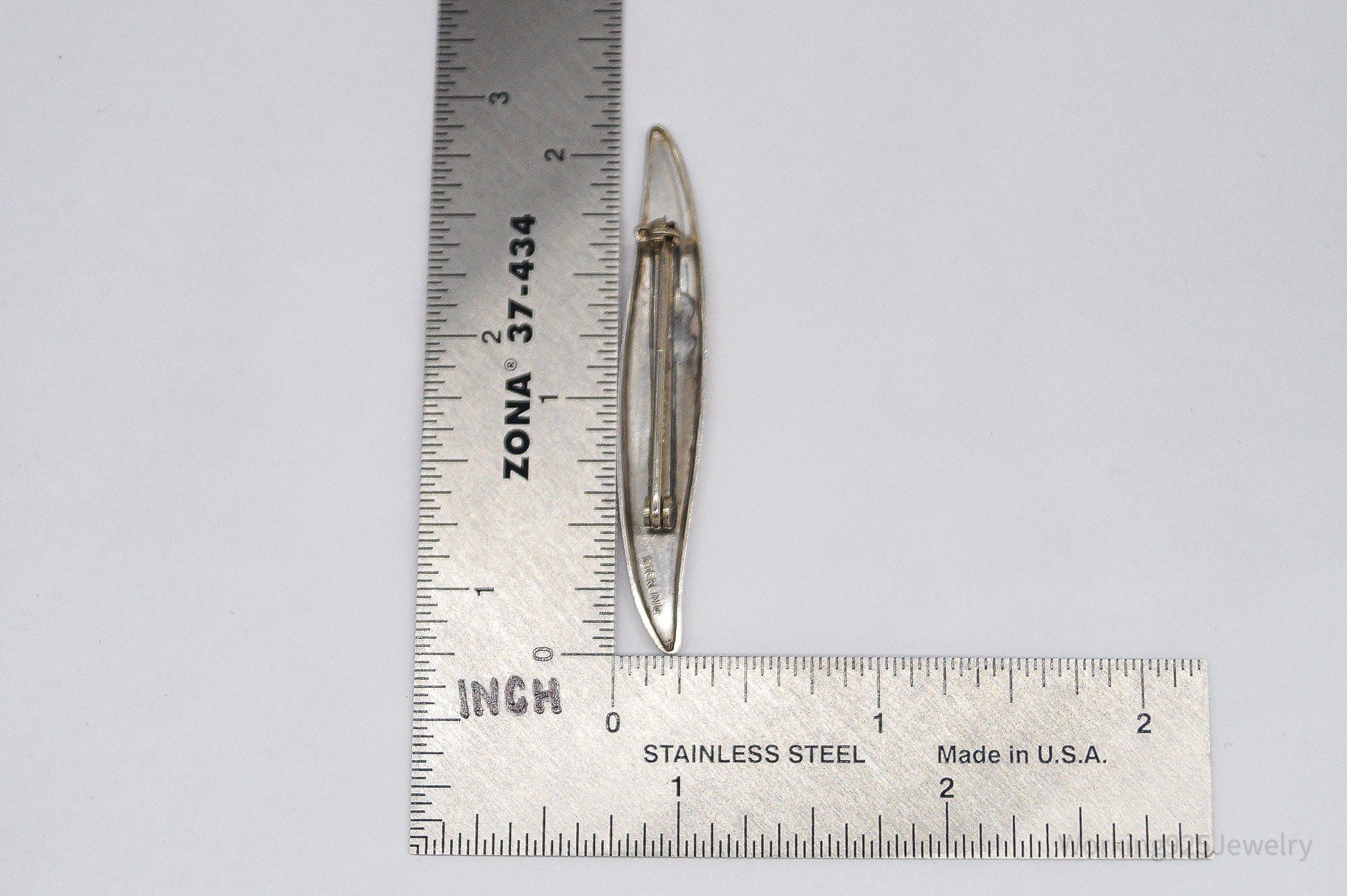 Antique Floral Silver Brooch Pin