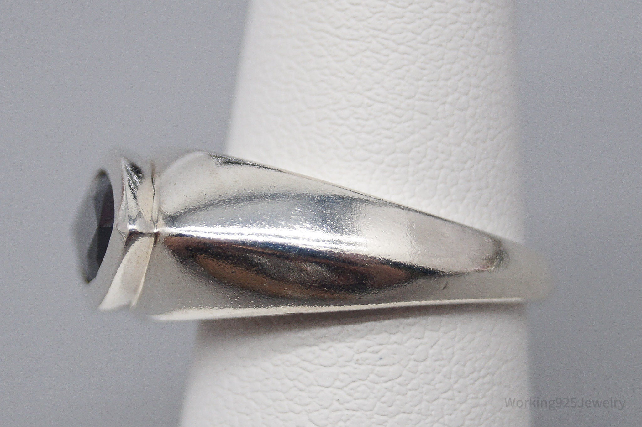 Vintage Black Onyx Sterling Silver Ring - Size 6