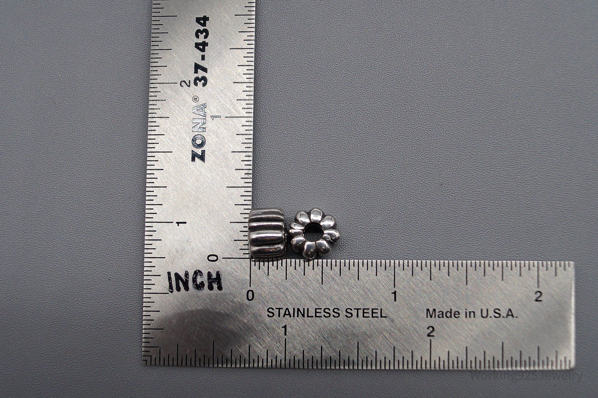 Retired Authentic Designer Pandora ALE Shrimp Clip Charm Sterling Silver Set