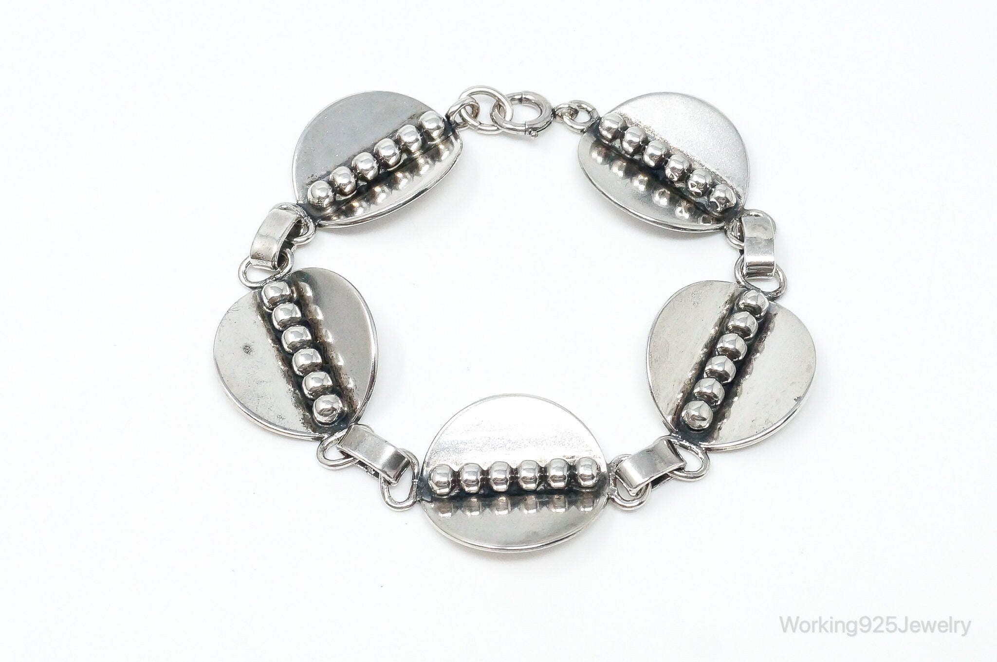 Vintage Modernist Style Sterling Silver Bracelet