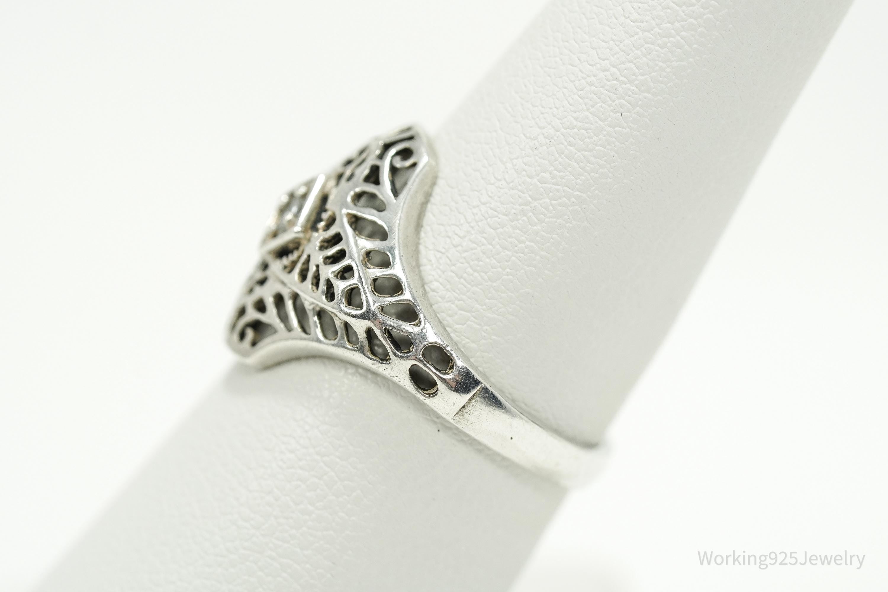 Vintage Avon Cubic Zirconia Sterling Silver Ring - Size 7