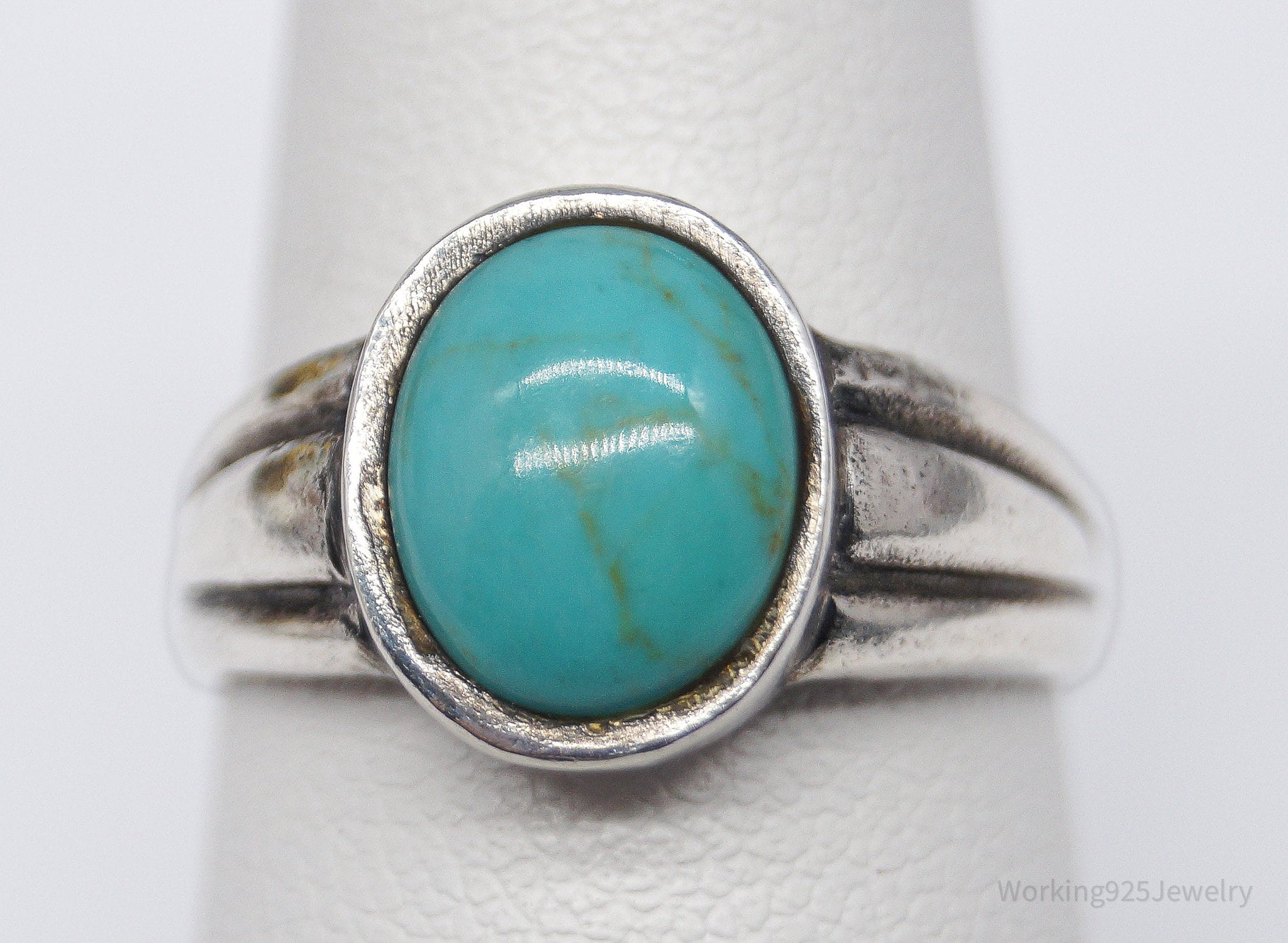 Vintage Turquoise Sterling Silver Ring - Size 7
