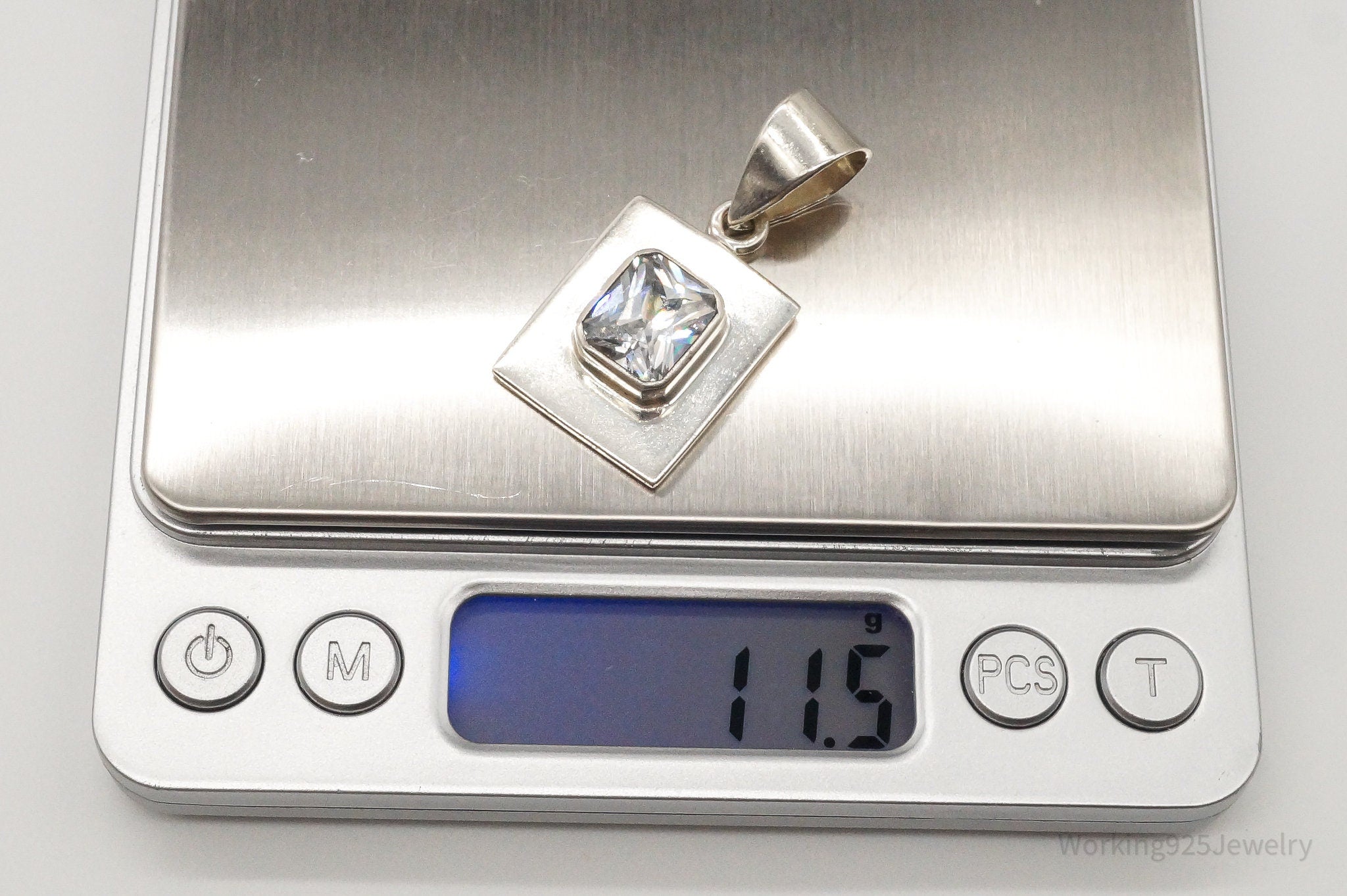 Designer Silpada Retired Cubic Zirconia Sterling Silver Pendant