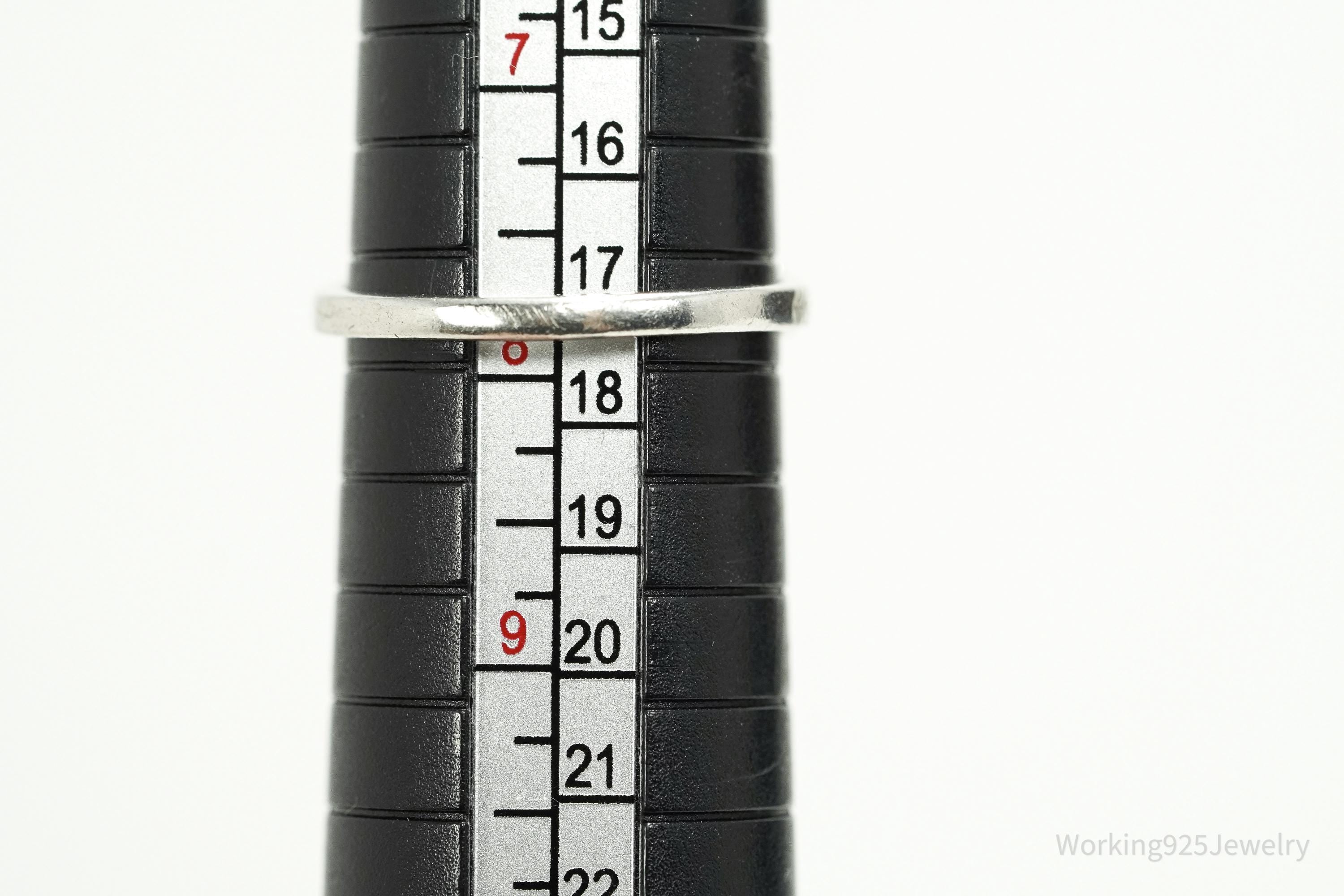 Vintage Amethyst Sterling Silver Ring - Size 7.75