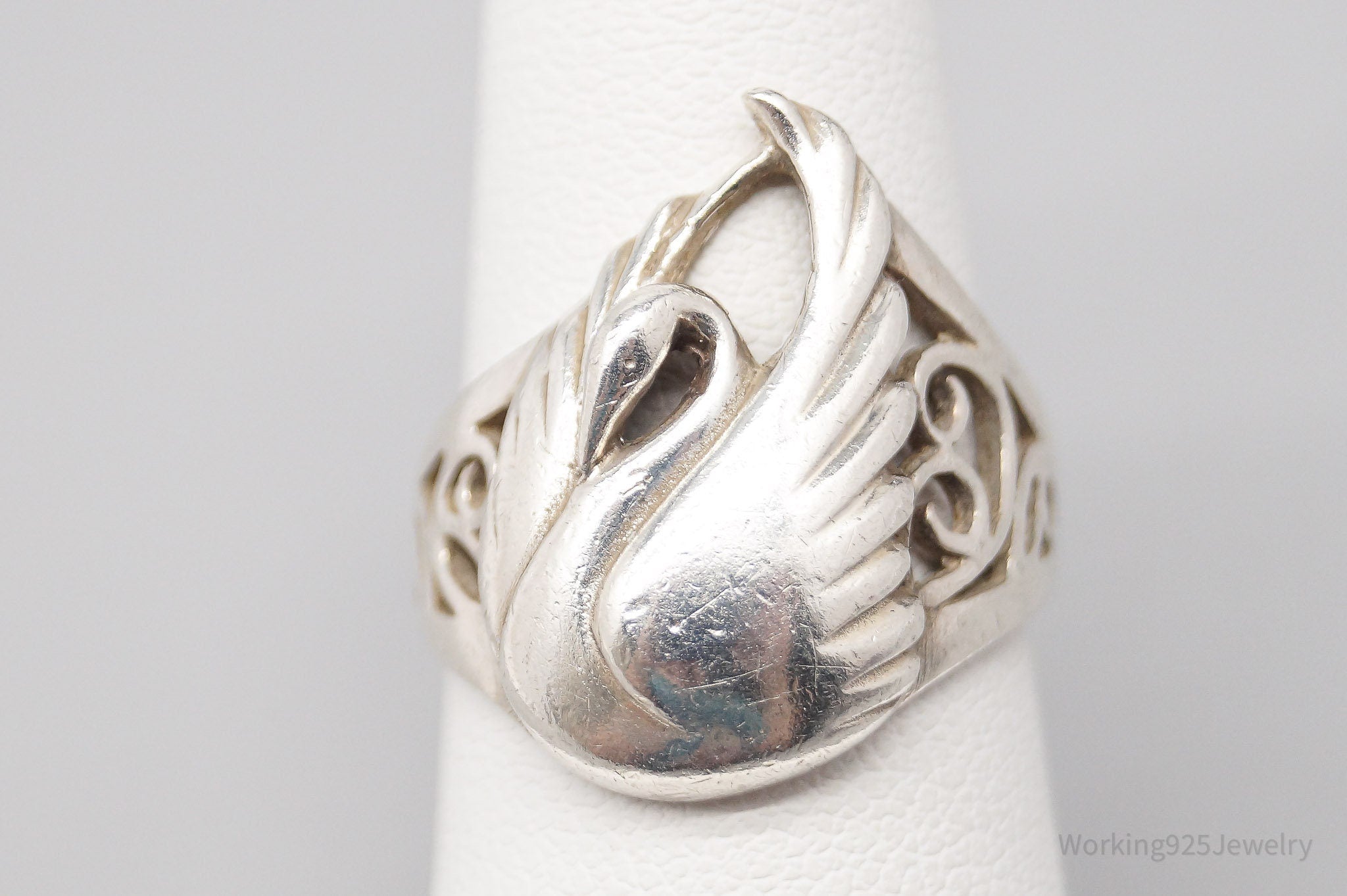 Vintage Boma Swan Sterling Silver Ring - Size 6.75