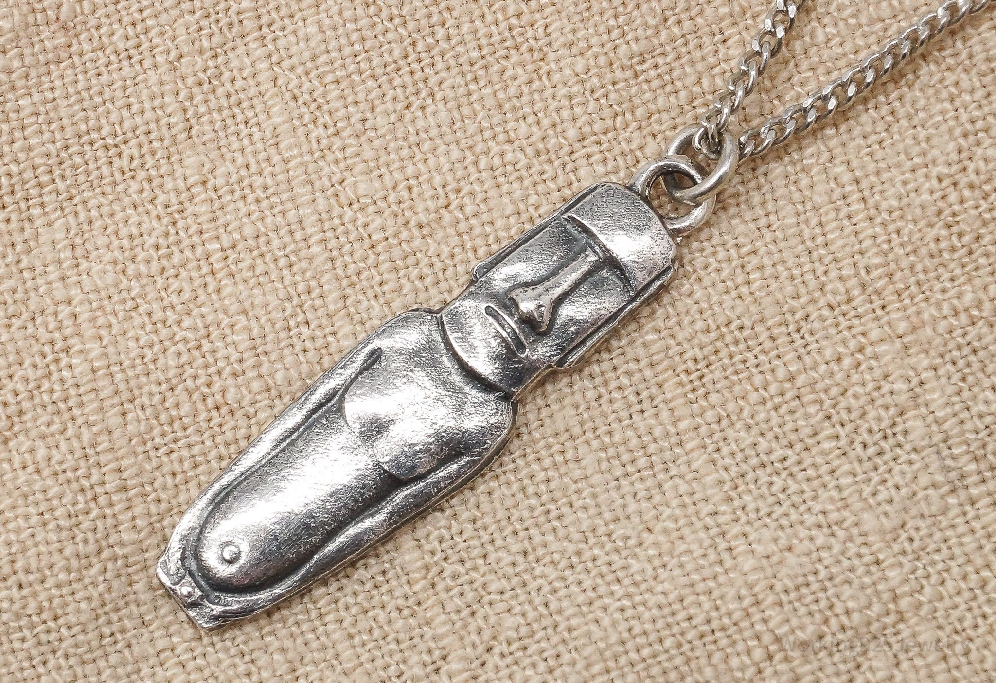 RARE Vintage Norwegian Moai 830S Silver Chain Necklace 17"