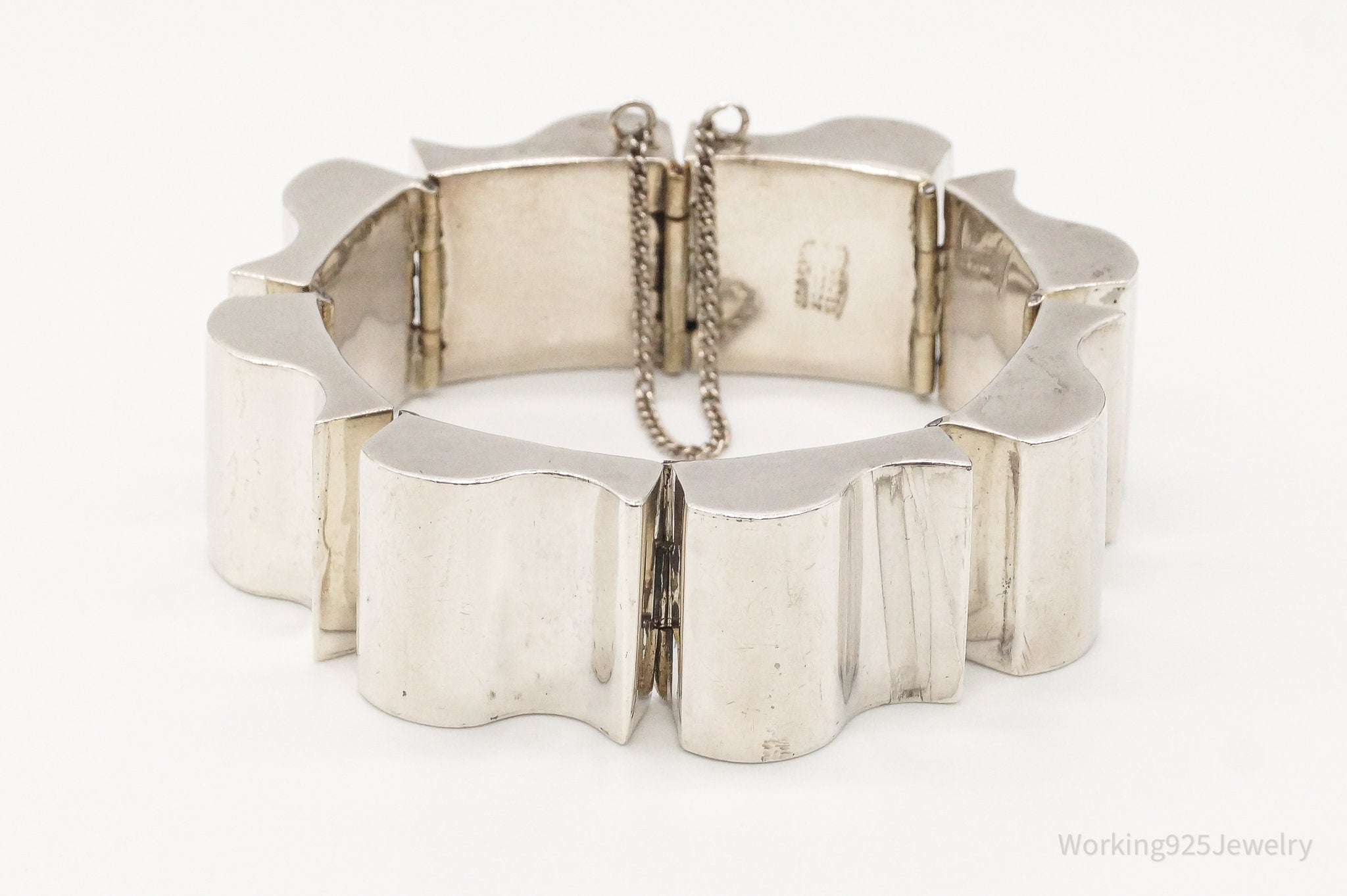 Vintage Mexico Modernist Sterling Silver Bracelet