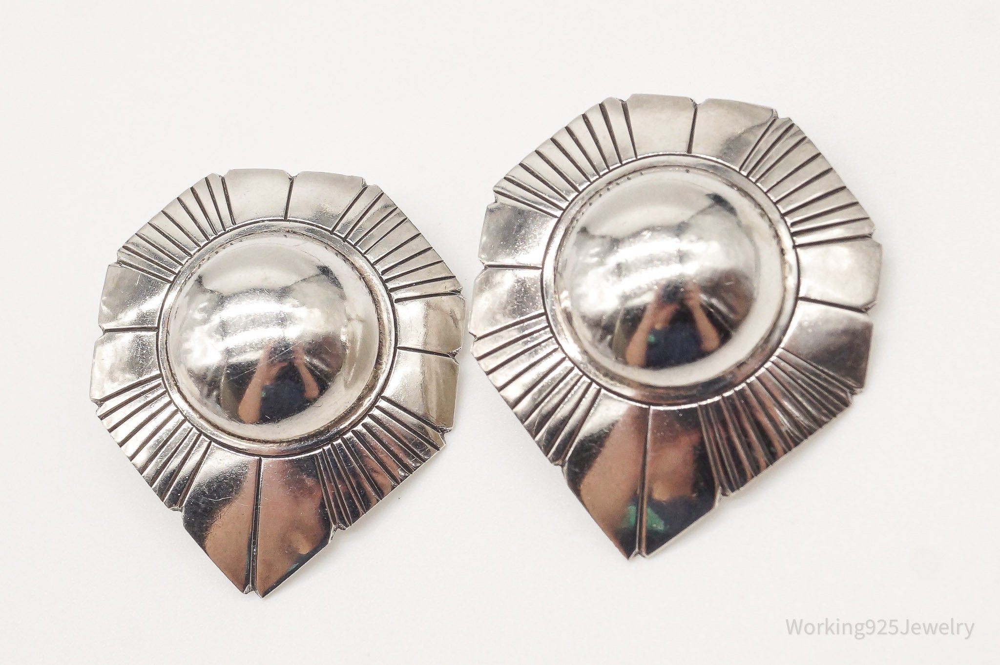 Vintage Native American Sterling Silver Earrings