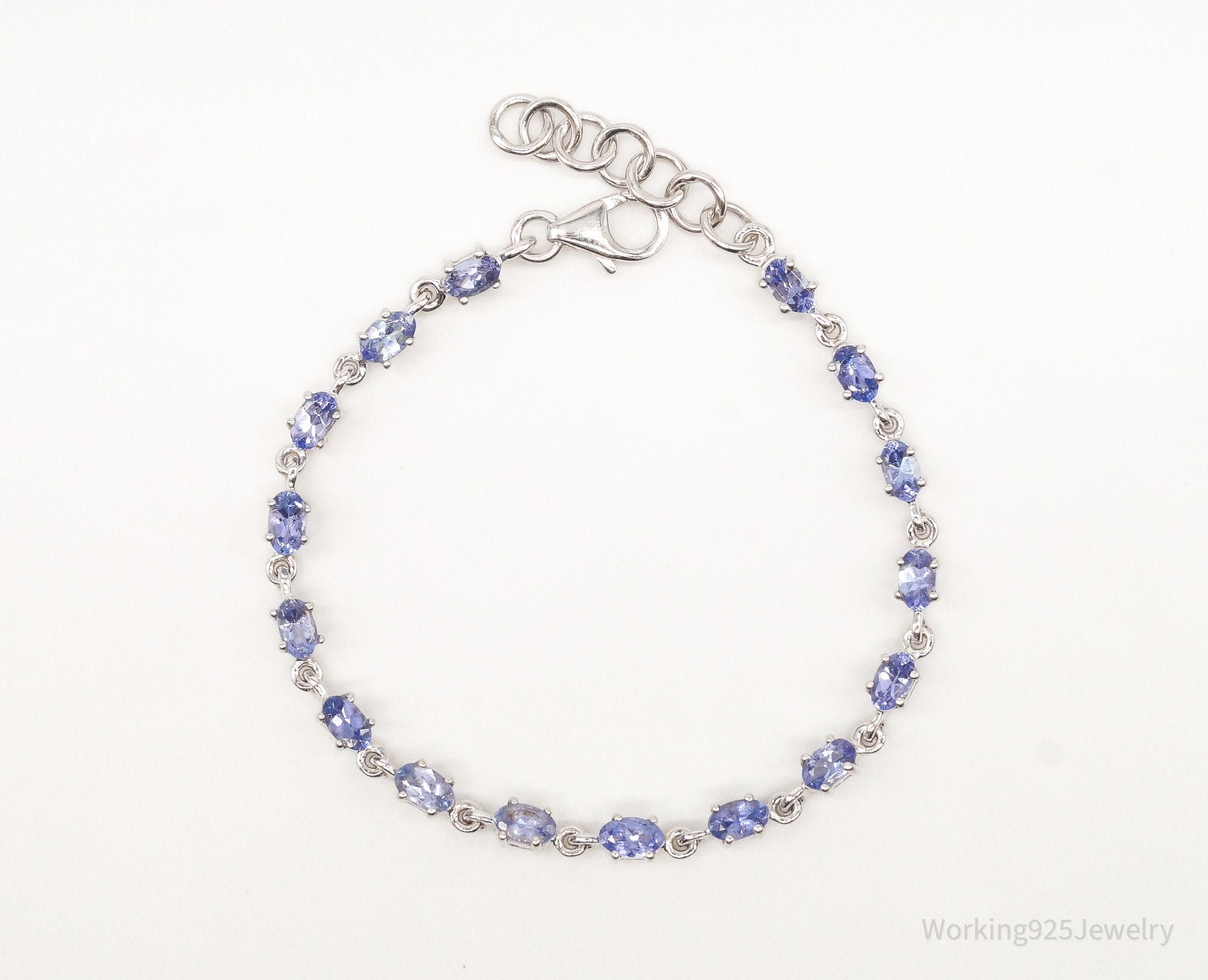 Vintage Designer TGGC Iolite Sterling Silver Bracelet