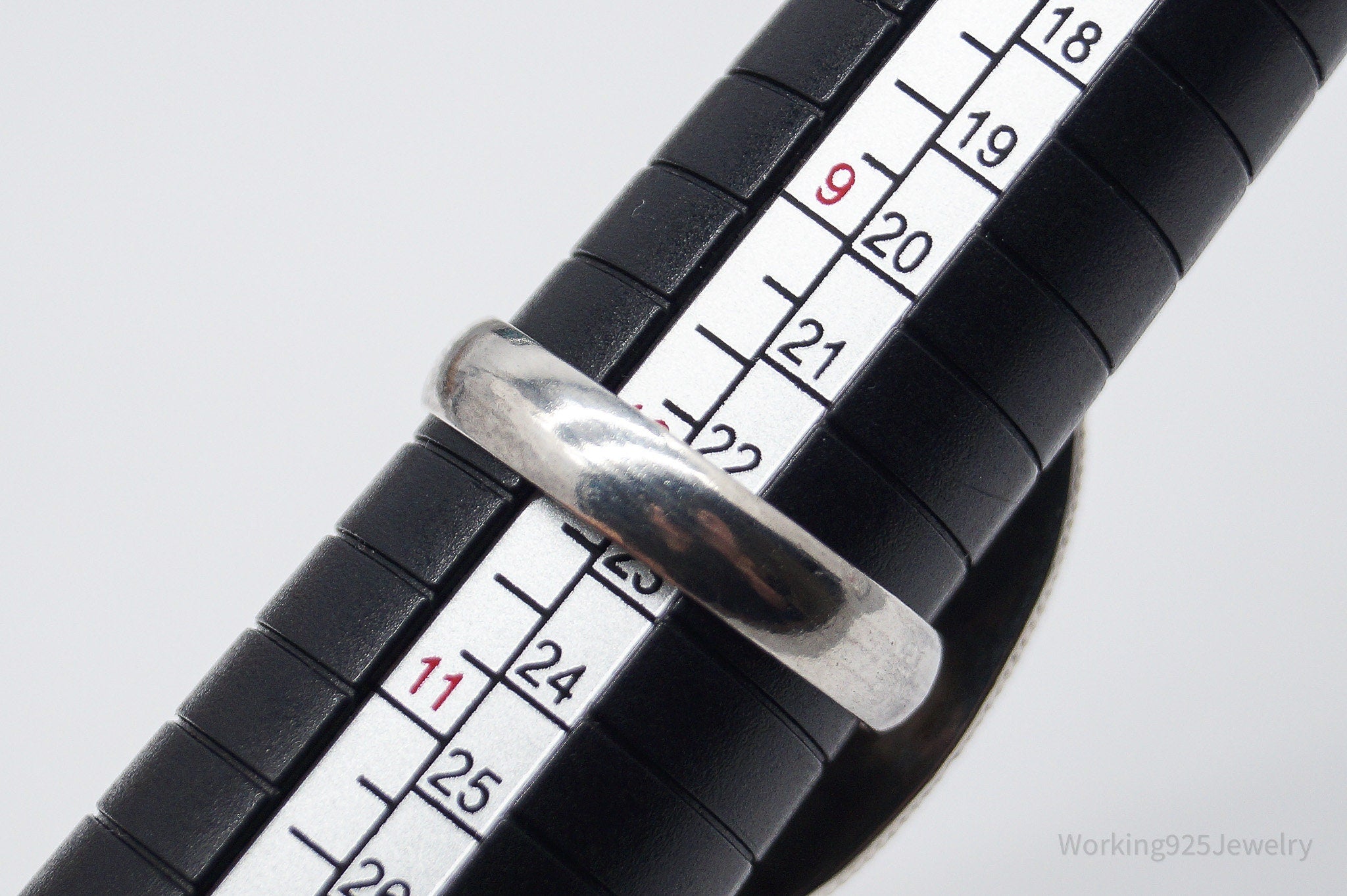 Vintage Large Rose Quartz Sterling Silver Ring - Size 10