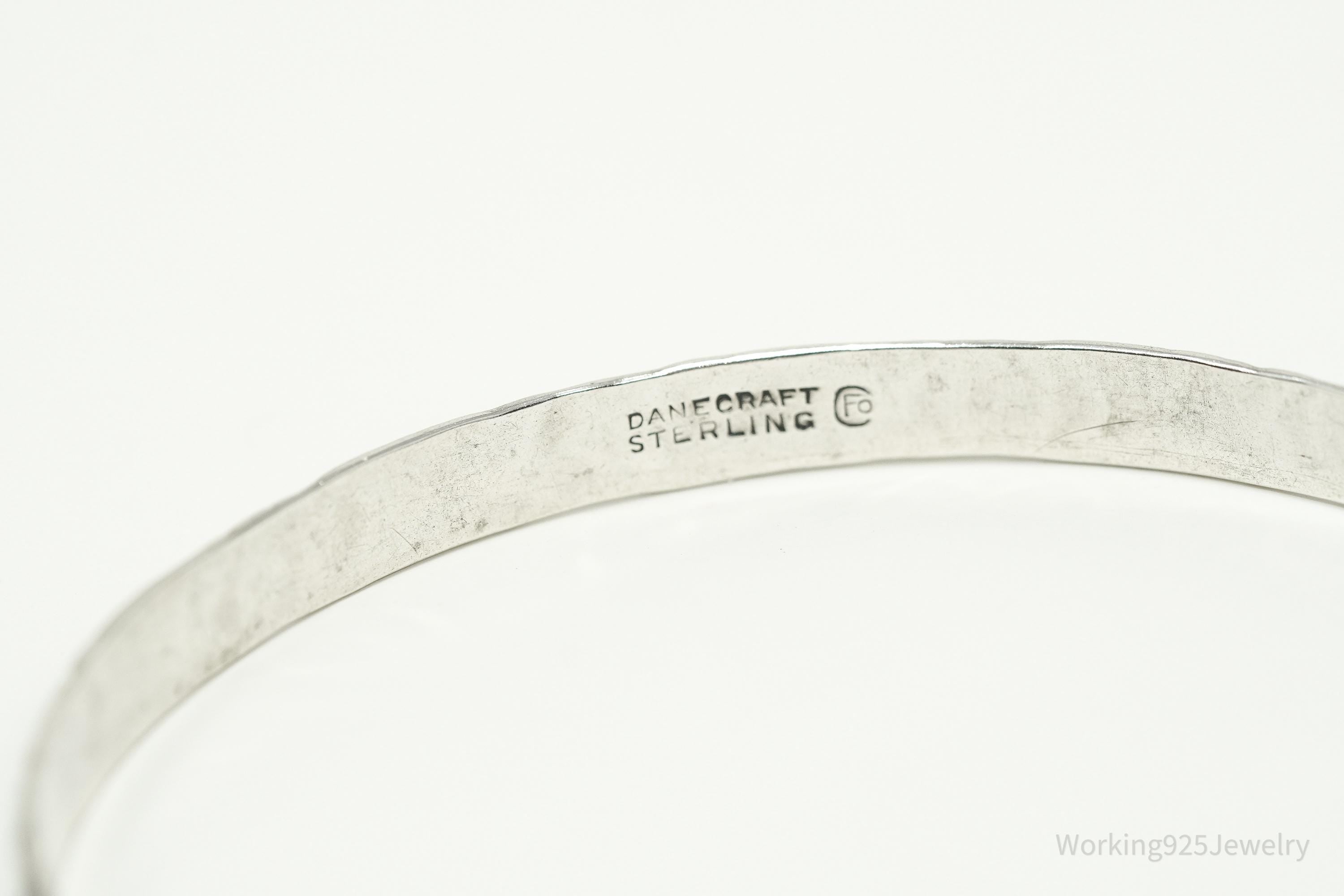 Antique Designer Danecraft Art Deco Pattern Sterling Silver Bracelet 8"