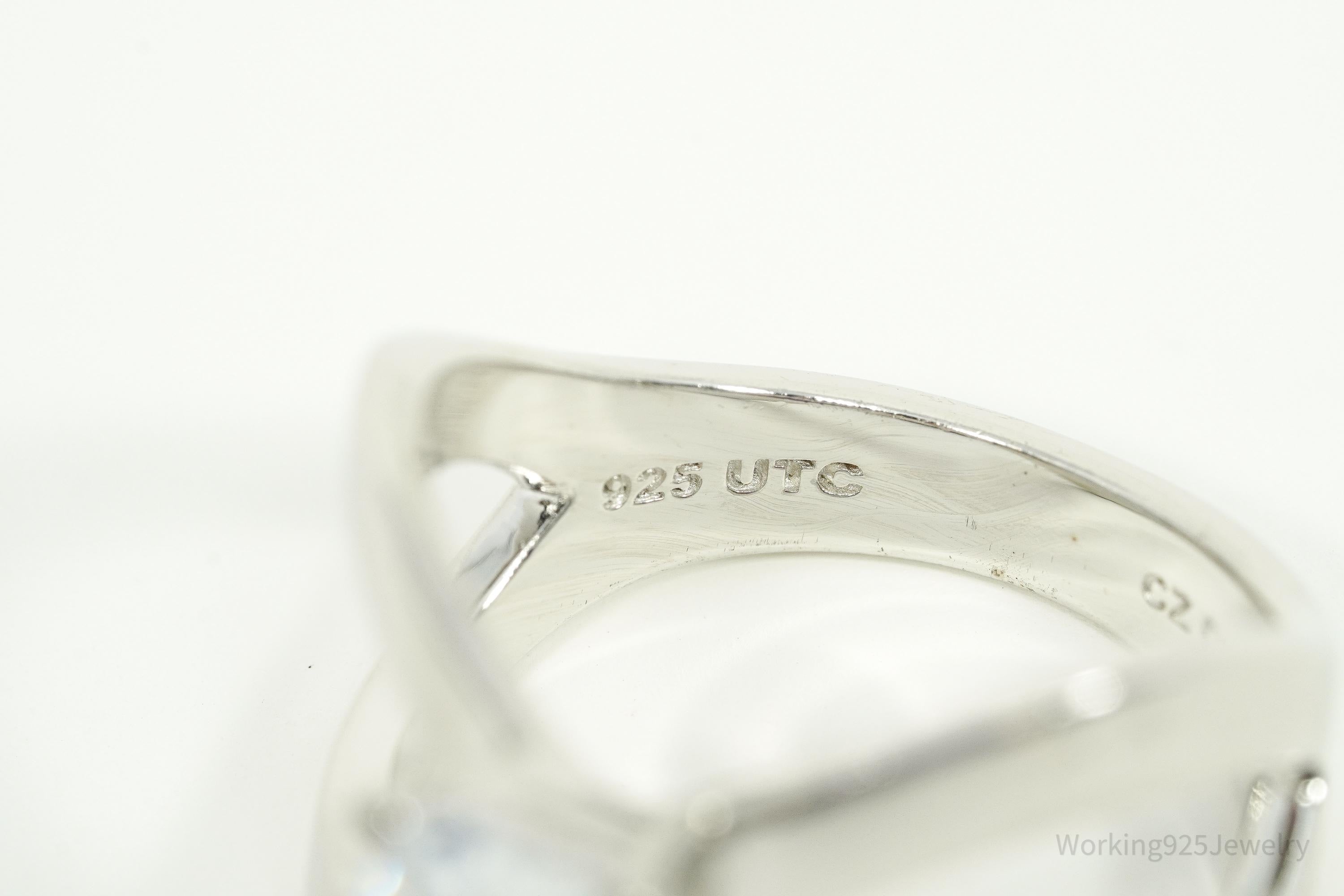 Vintage UTC Cubic Zirconia Sterling Silver Ring Size 6