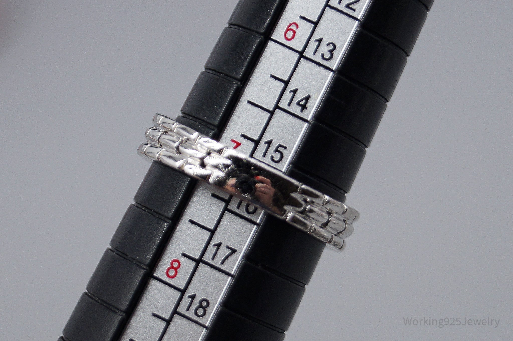 Vintage Cubic Zirconia Heart Sterling Silver Ring - Size 7