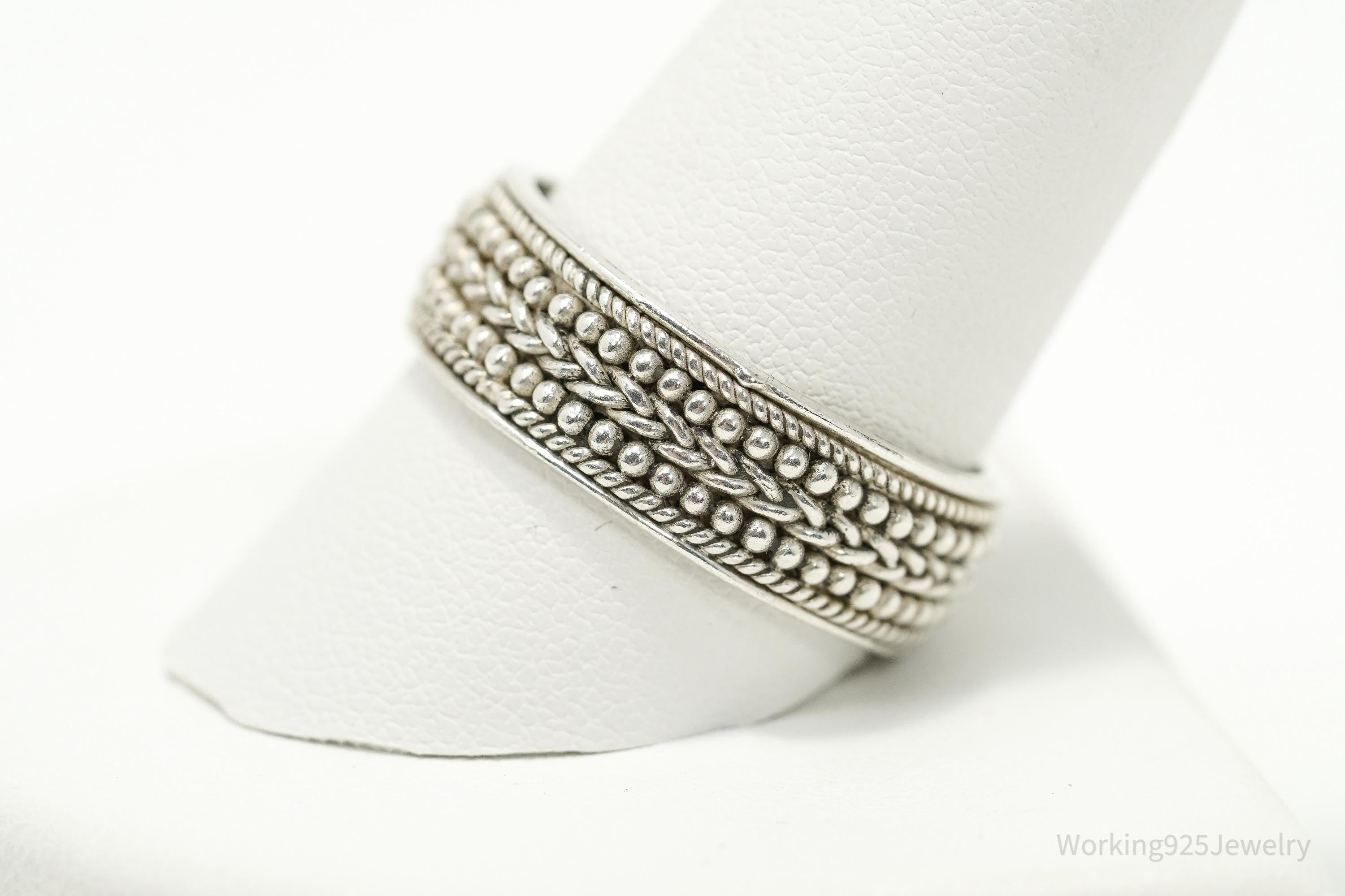 Vintage BA Suarti Sterling Silver Band Ring Size 11