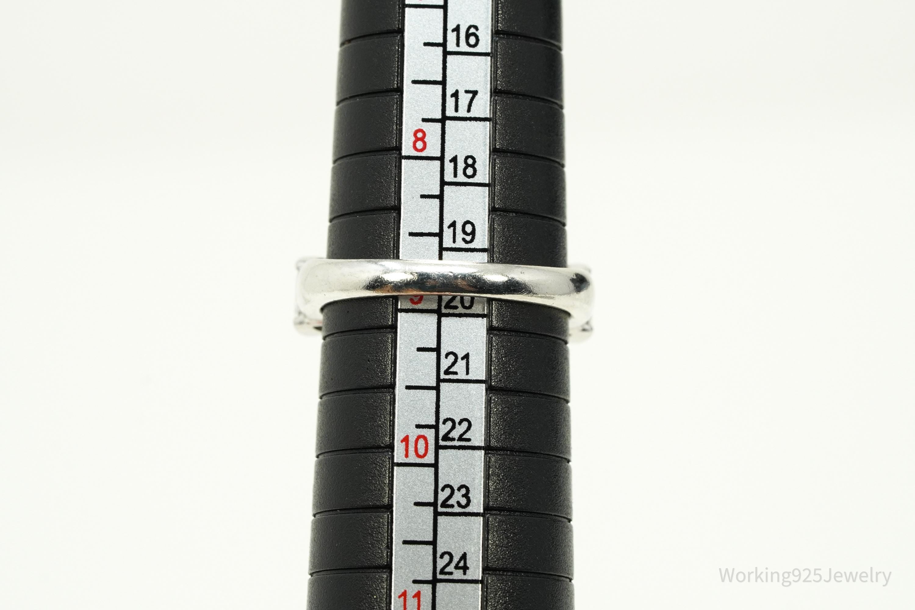 Vintage MEDA Cubic Zirconia Sterling Silver Ring - Size 8.75