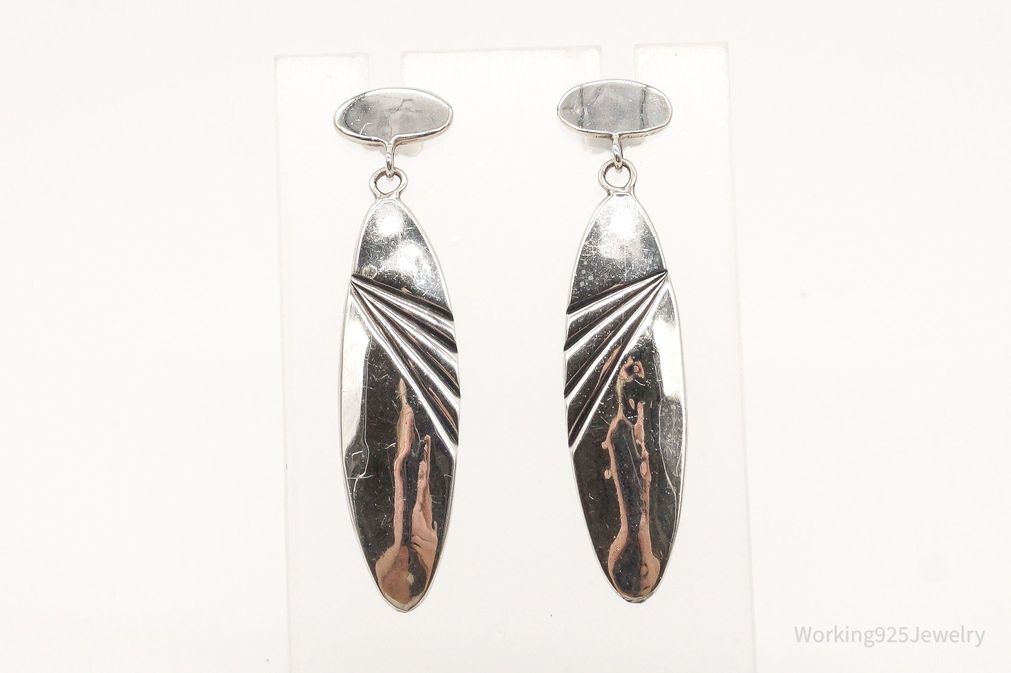 Vintage Native American Sterling Silver Earrings