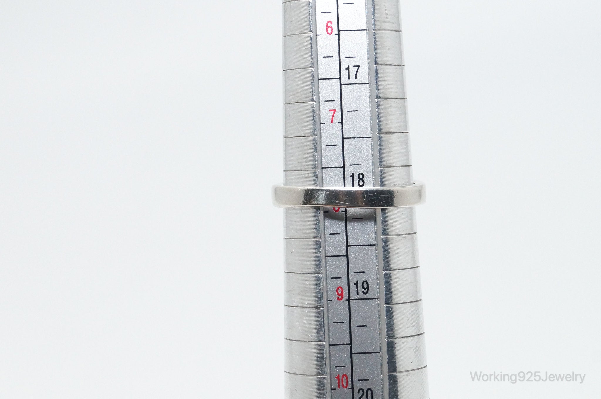 Vintage Art Deco Style Cubic Zirconia Sterling Silver Ring - Size 8