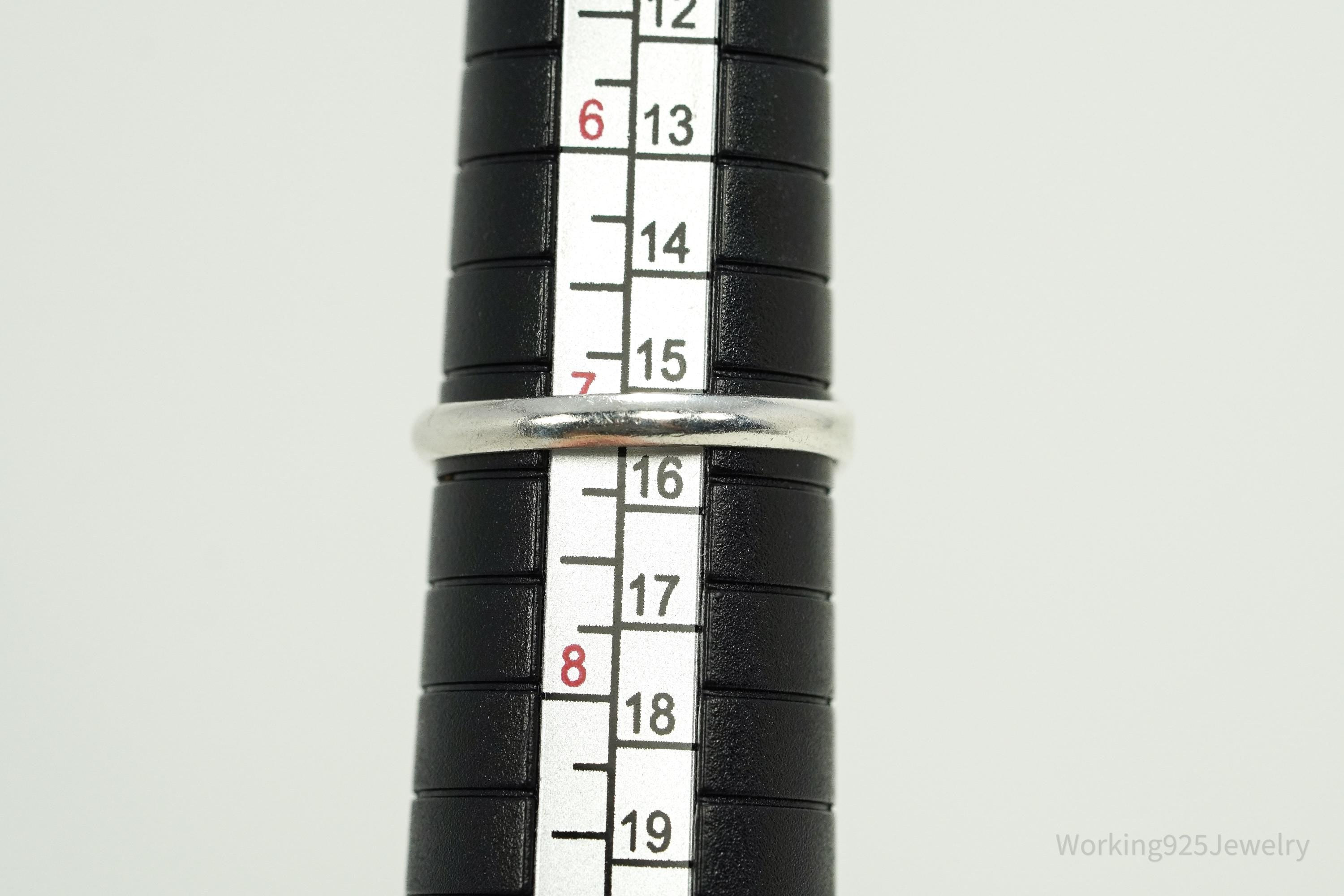 Vintage Handmade Native American Jerry Cowboy Opal Sterling Silver Ring SZ 7