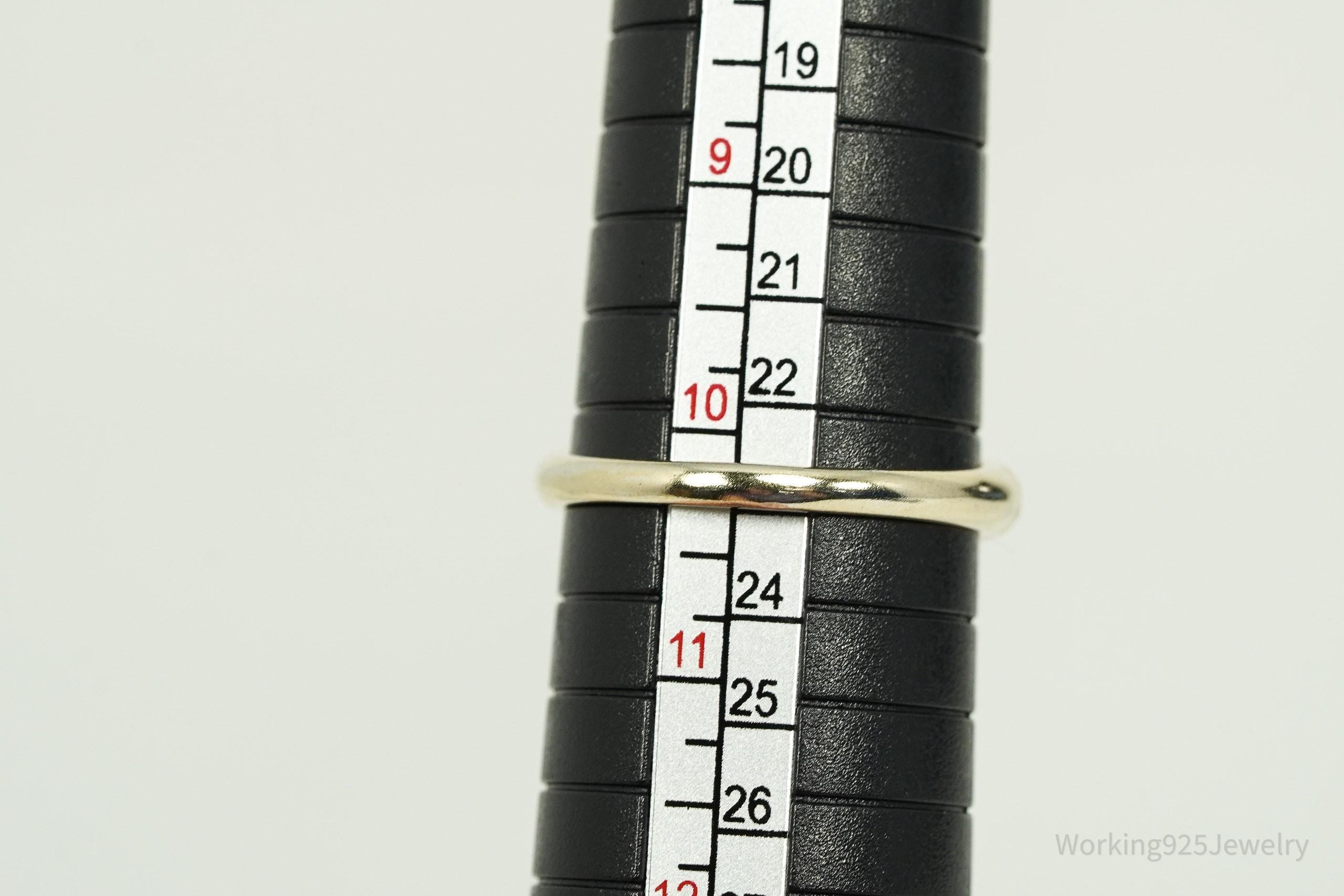 Vintage Garnet Gold Vermeil Sterling Silver Ring - Size 10.25