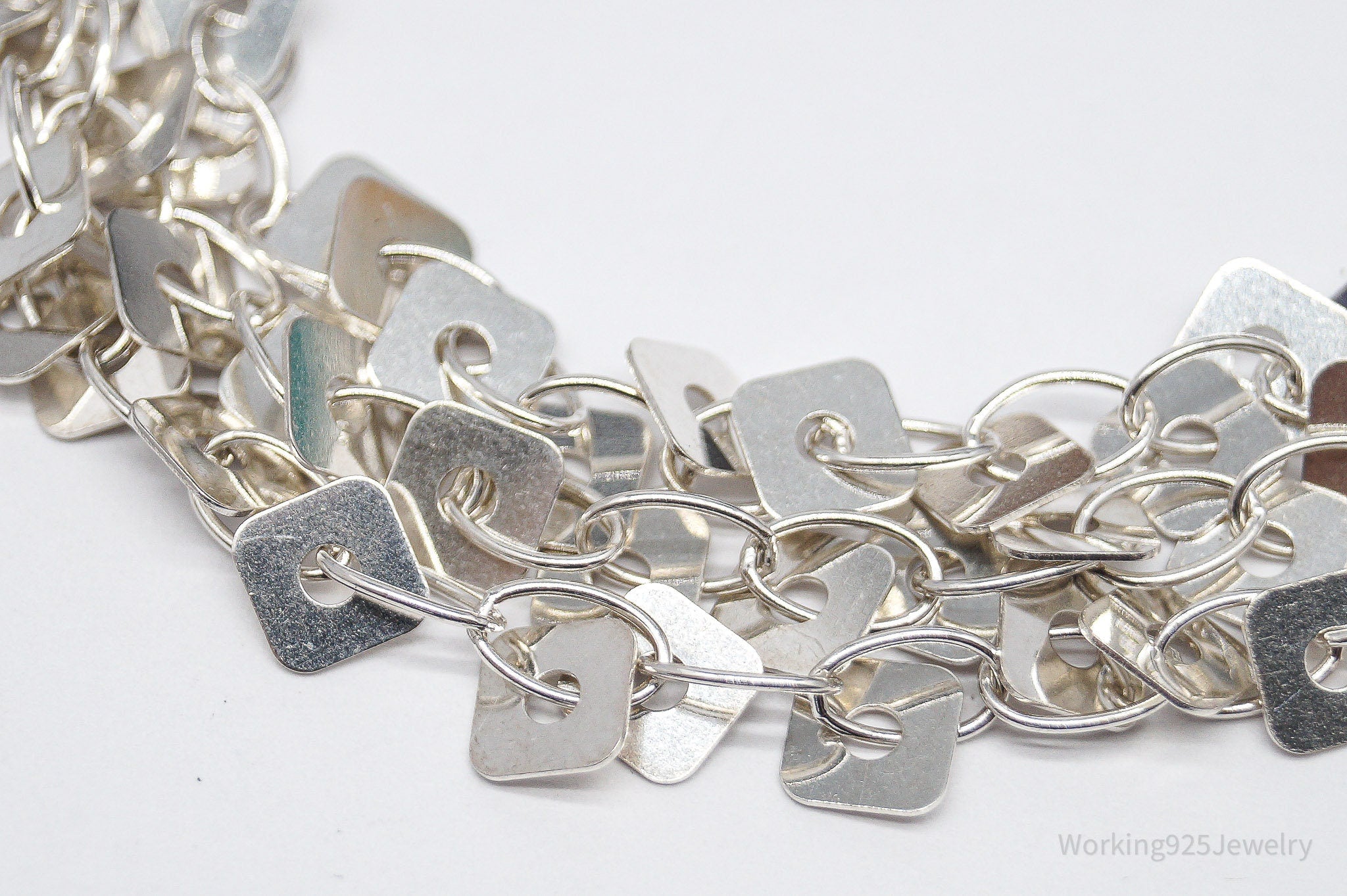 Vintage Italian Designer MILOR Sterling Silver Bracelet - 7 5/8"