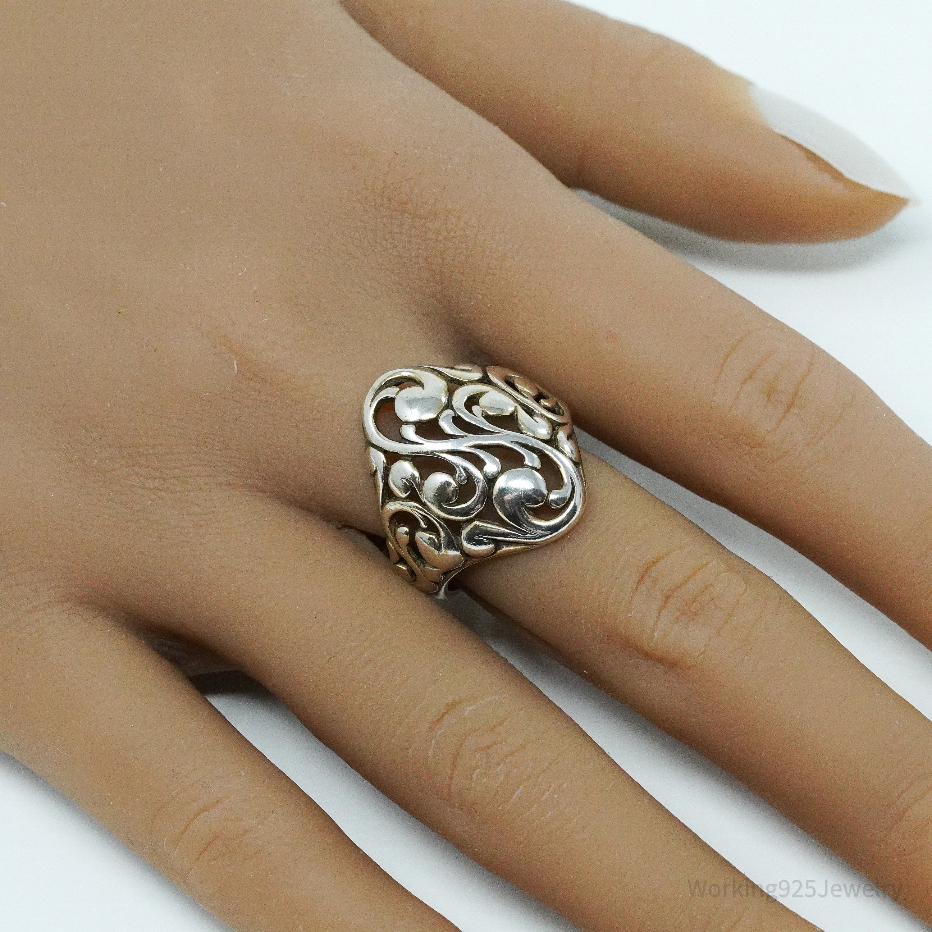 Vintage Designer KABANA Sterling Silver Ring - Size 9