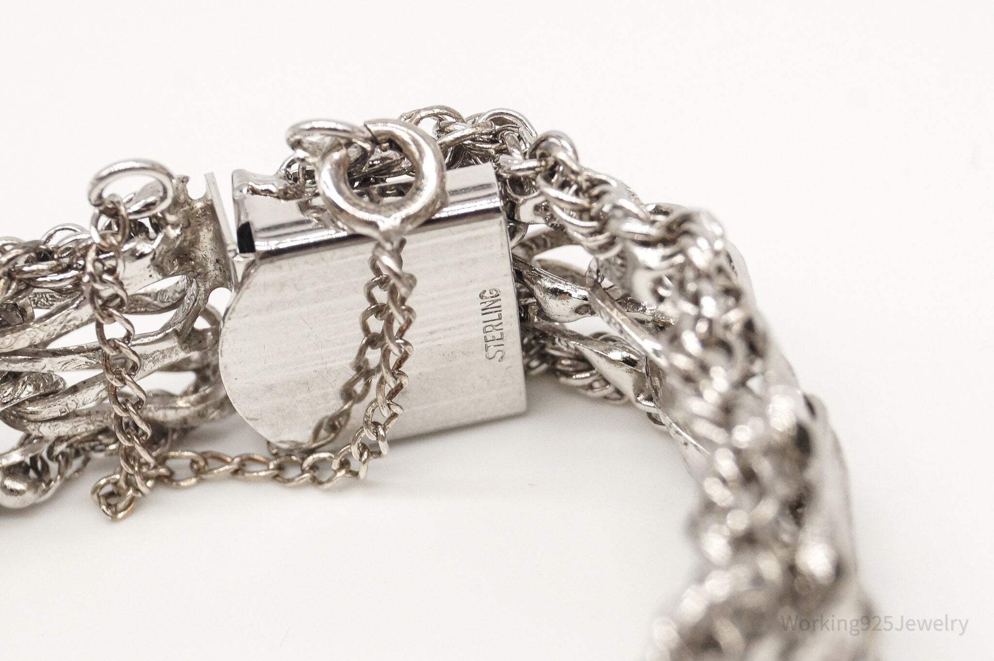 Vintage Wide Sterling Silver Chainlink Bracelet