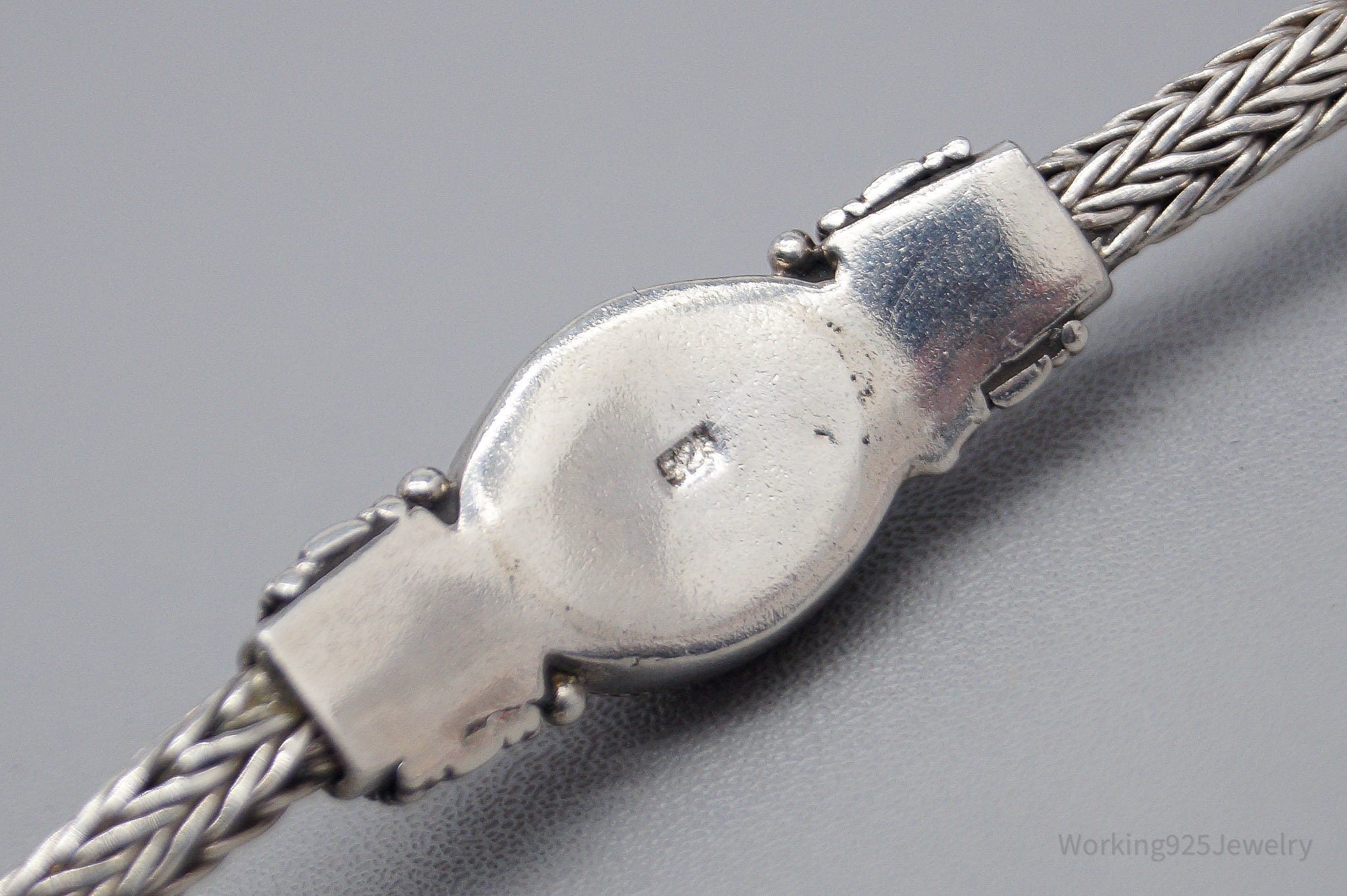 Vintage Blue Topaz Sterling Silver Bracelet 7.5"