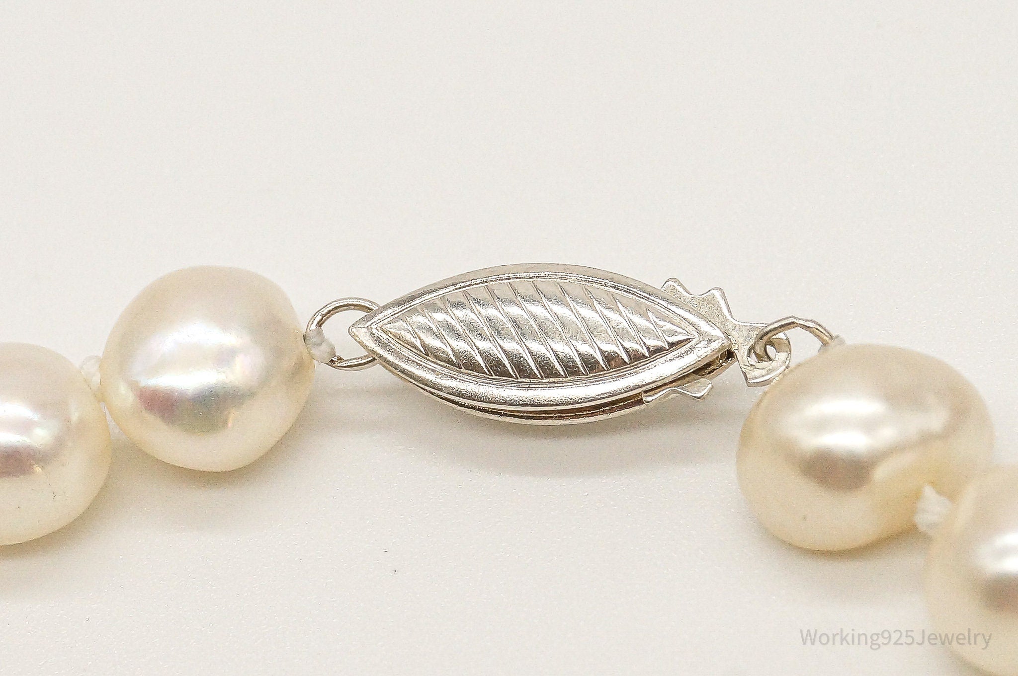 Vintage Pearl Sterling Silver Bracelet