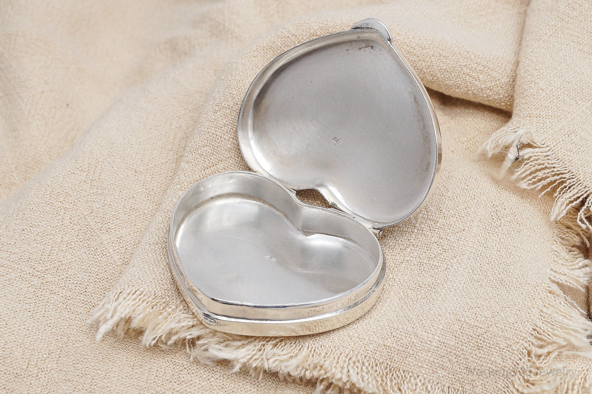 Rare Vintage Tiffany & Company Heart Shaped Sterling Silver Box