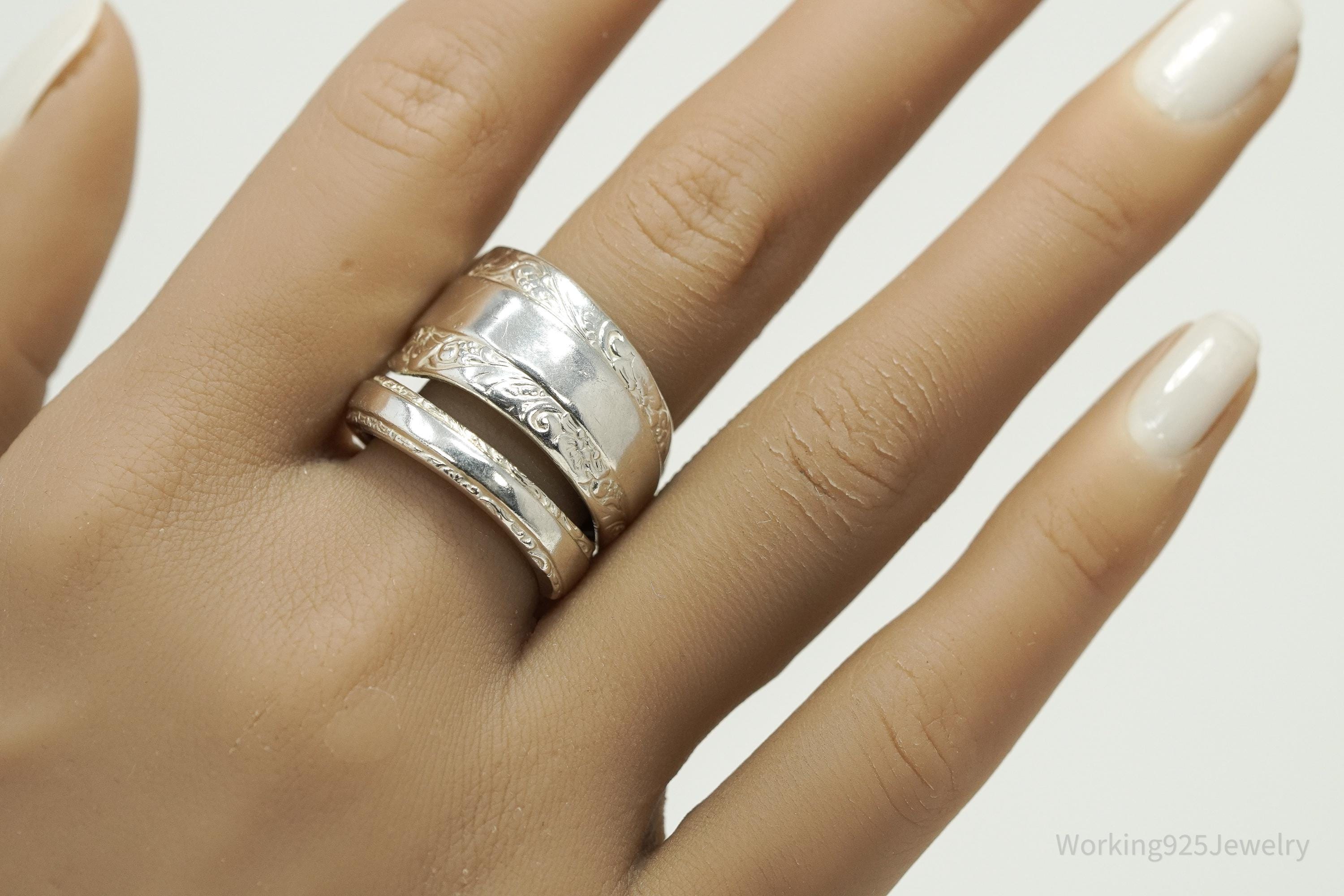 Antique TOWLE "Candlelight" Sterling Silver Spoon Ring Size 9.5