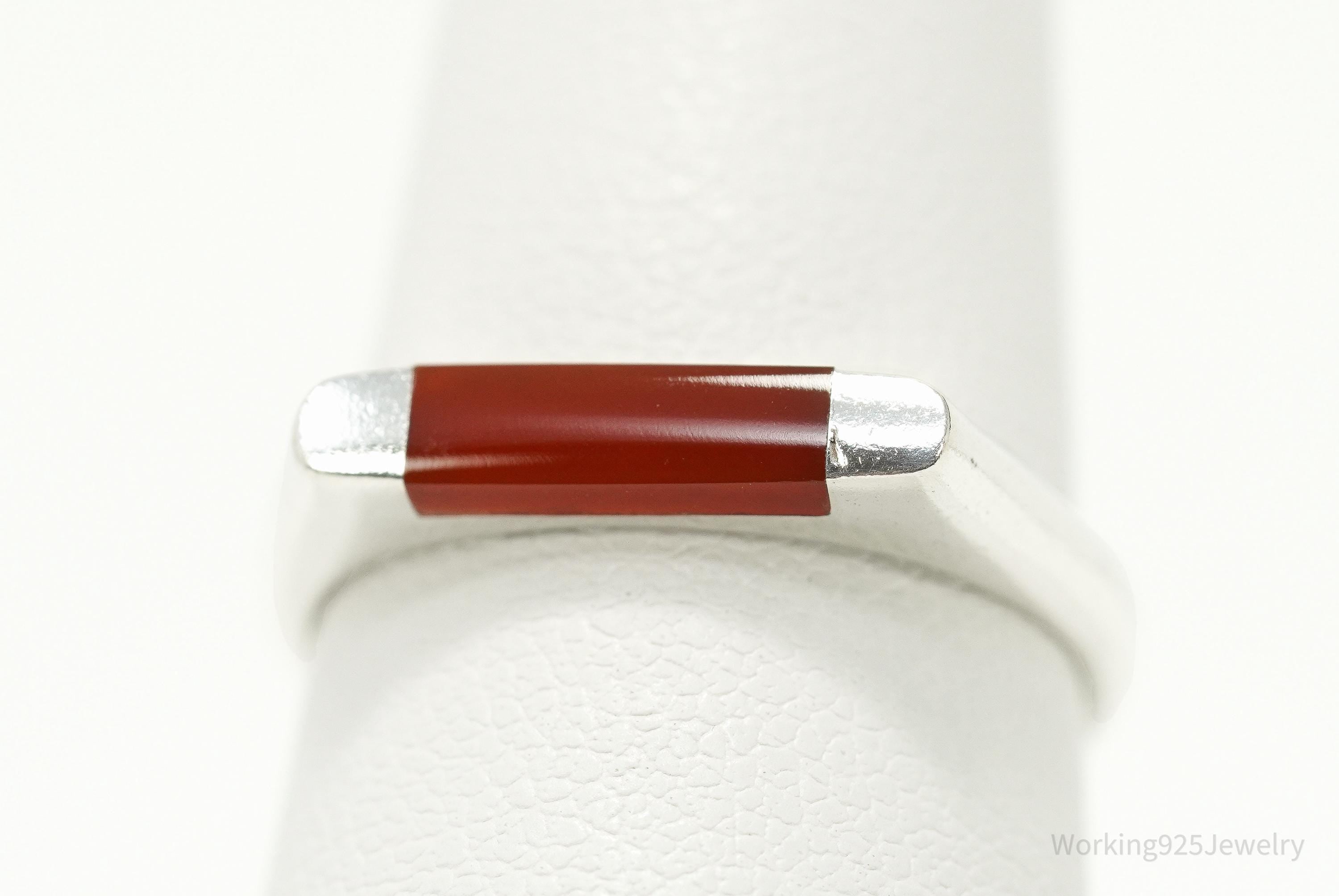 Vintage Carnelian Sterling Silver Ring - Size 7