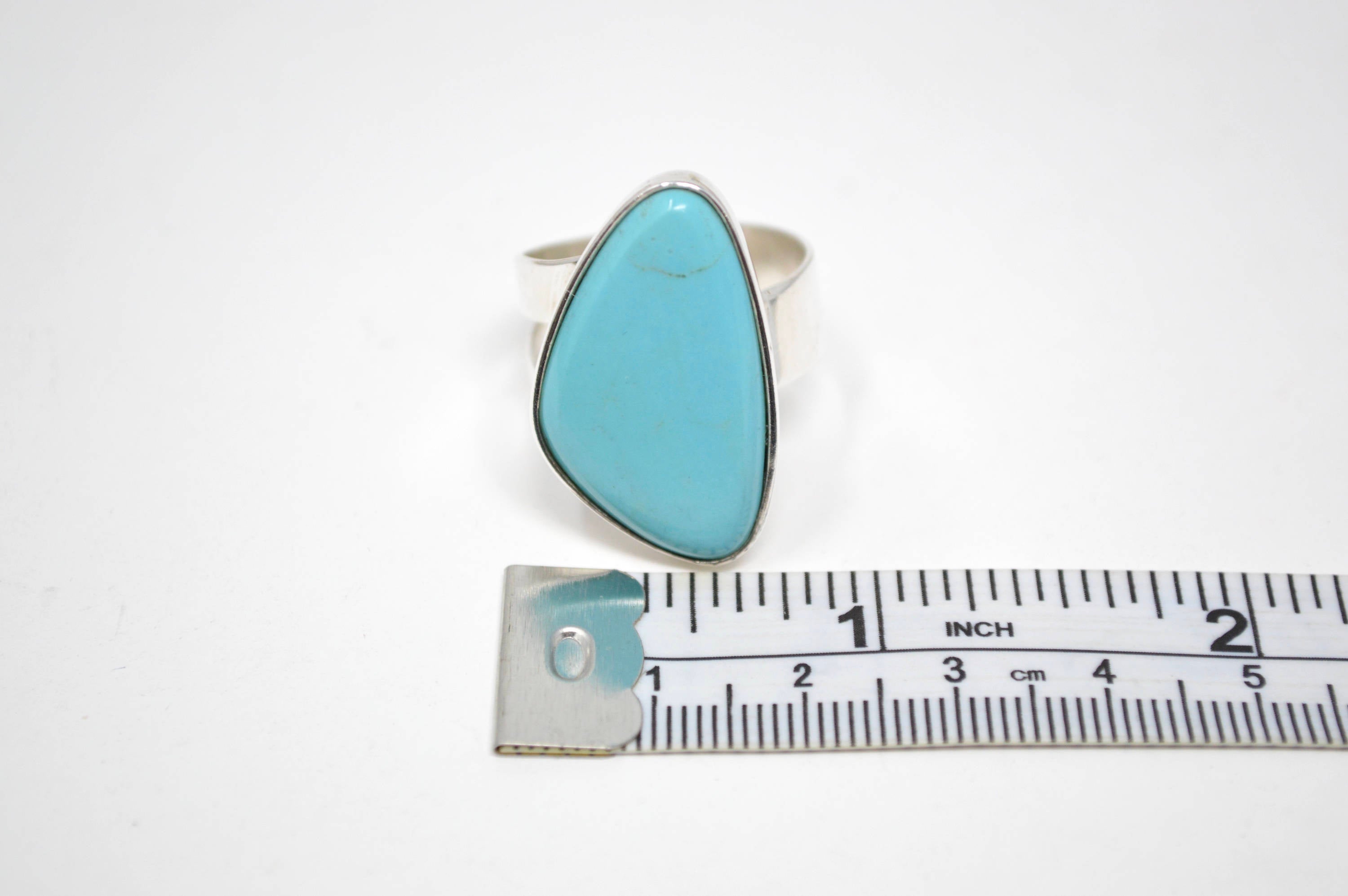 Vtg Desert Rose Trading Co DTR Southwest Turquoise Sterling Silver Ring Sz 9.75