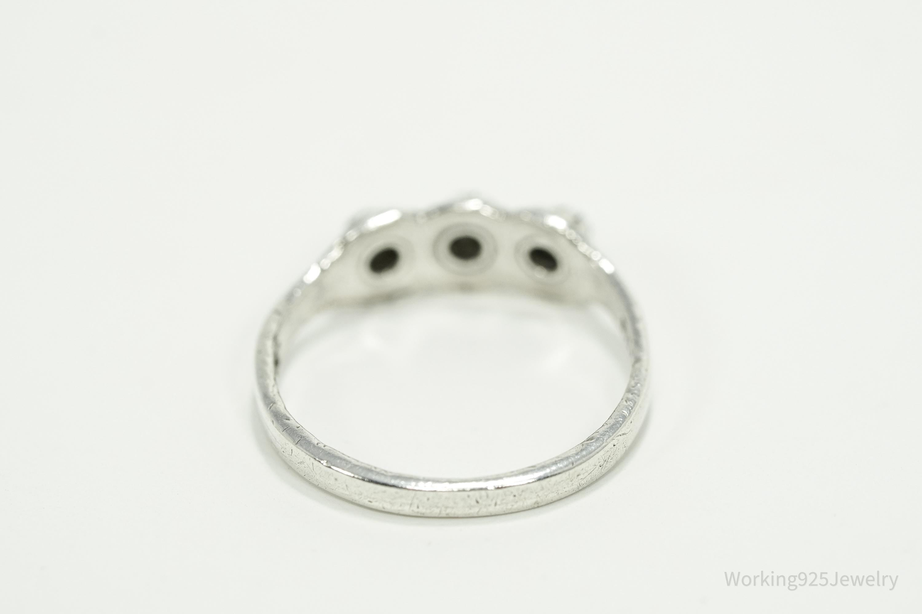 Vintage Native Bell Trading Post Turquoise Sterling Silver Ring - Size 4