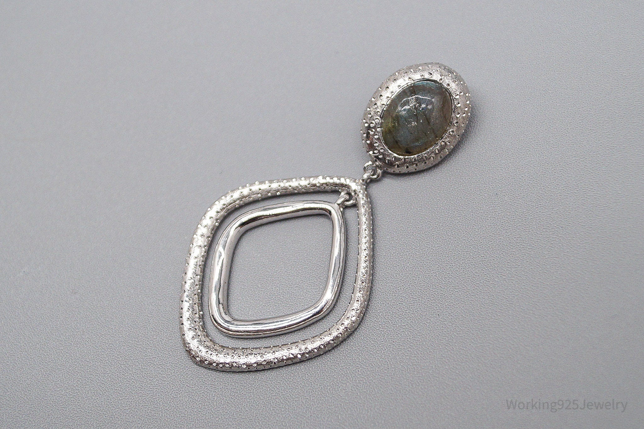 Large TGGC Labradorite Sterling Silver Necklace Pendant