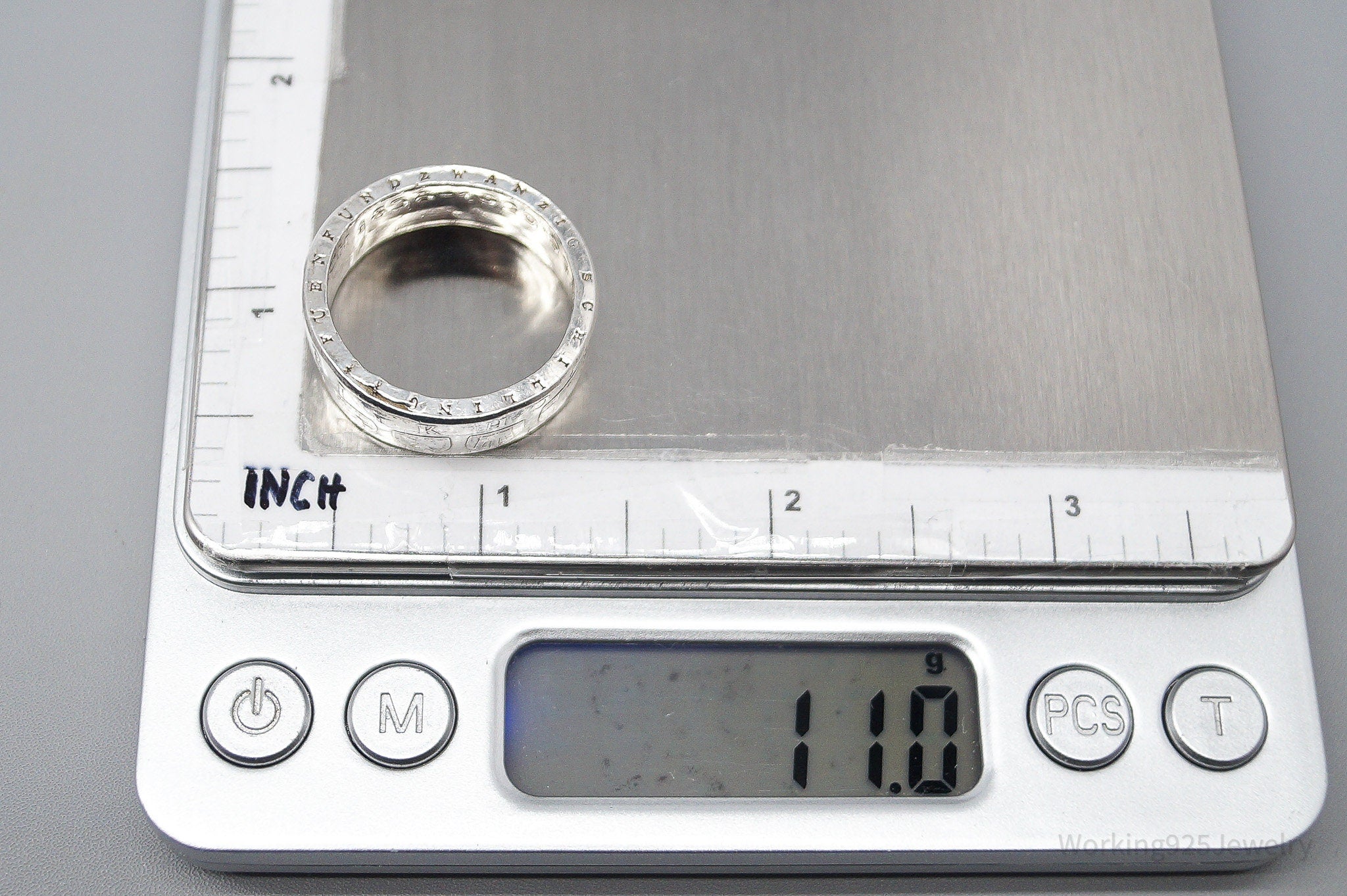 Vintage 1958 Austria Schilling Silver Coin Ring - Size 11.5